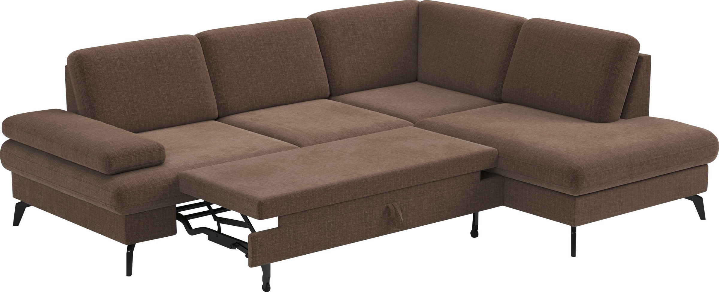 sit&more Ecksofa »Morris L-Form, inkl. Sitztiefenverstellung«, wahlweise mit Armteilverstellung, Bettfunktion & Bettkasten