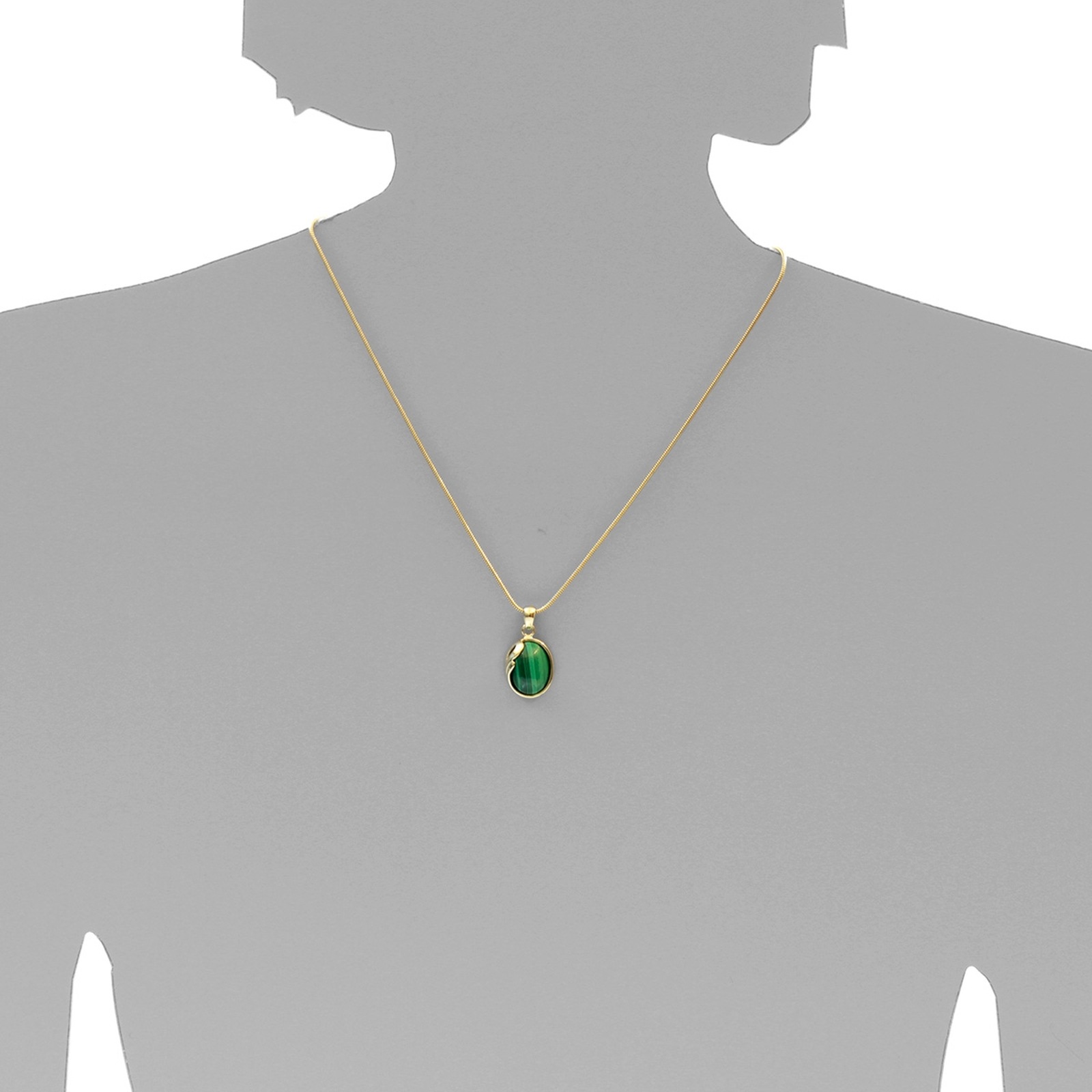 OSTSEE-SCHMUCK Kettenanhänger »- Melanie - Gold 333/000 - Malachit« ()