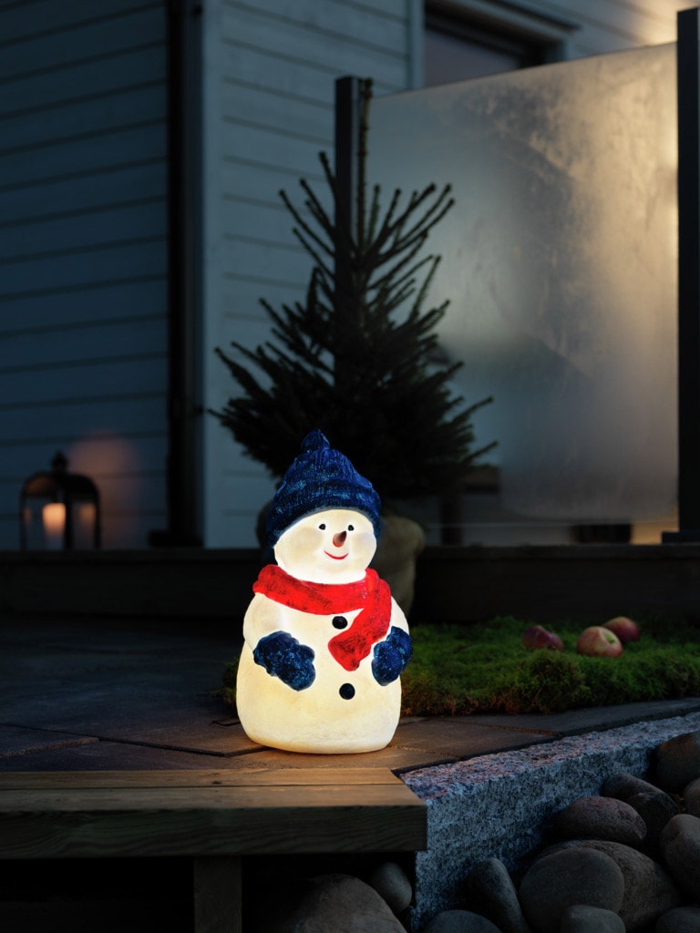 mit Garantie Dekofigur online XXL LED KONSTSMIDE | kaufen warm Weihnachtsdeko Jahren Dioden aussen«, 4 »Kunststoffschneemann, 3 weiße