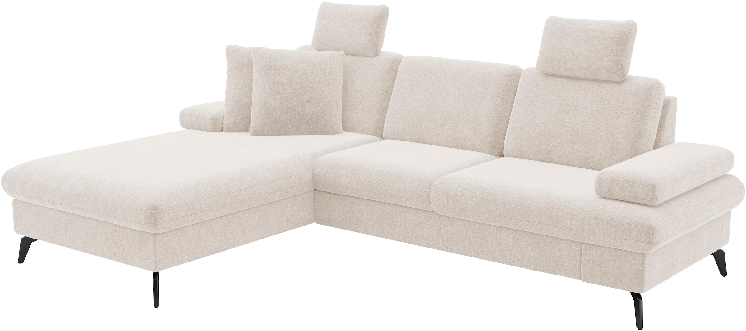 sit&more Ecksofa »Morris Jubi L-Form«, inkl. Armteilfunktion und 1 Zierkissen, wahlweise mit Bettfunktion