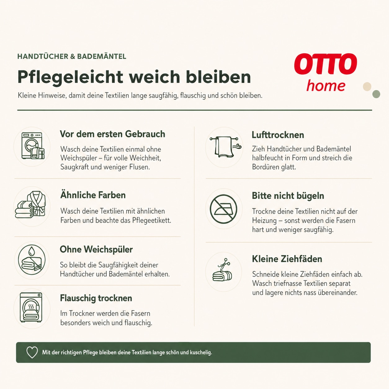 OTTO home Handtuch »Regona, Handtücher 50x100cm, als Uni-Set und mit Karomuster, 500gr/m²« Premium Handtücher mit Bordüre, Set, 100% Baumwolle, 5 Jahre Garantie