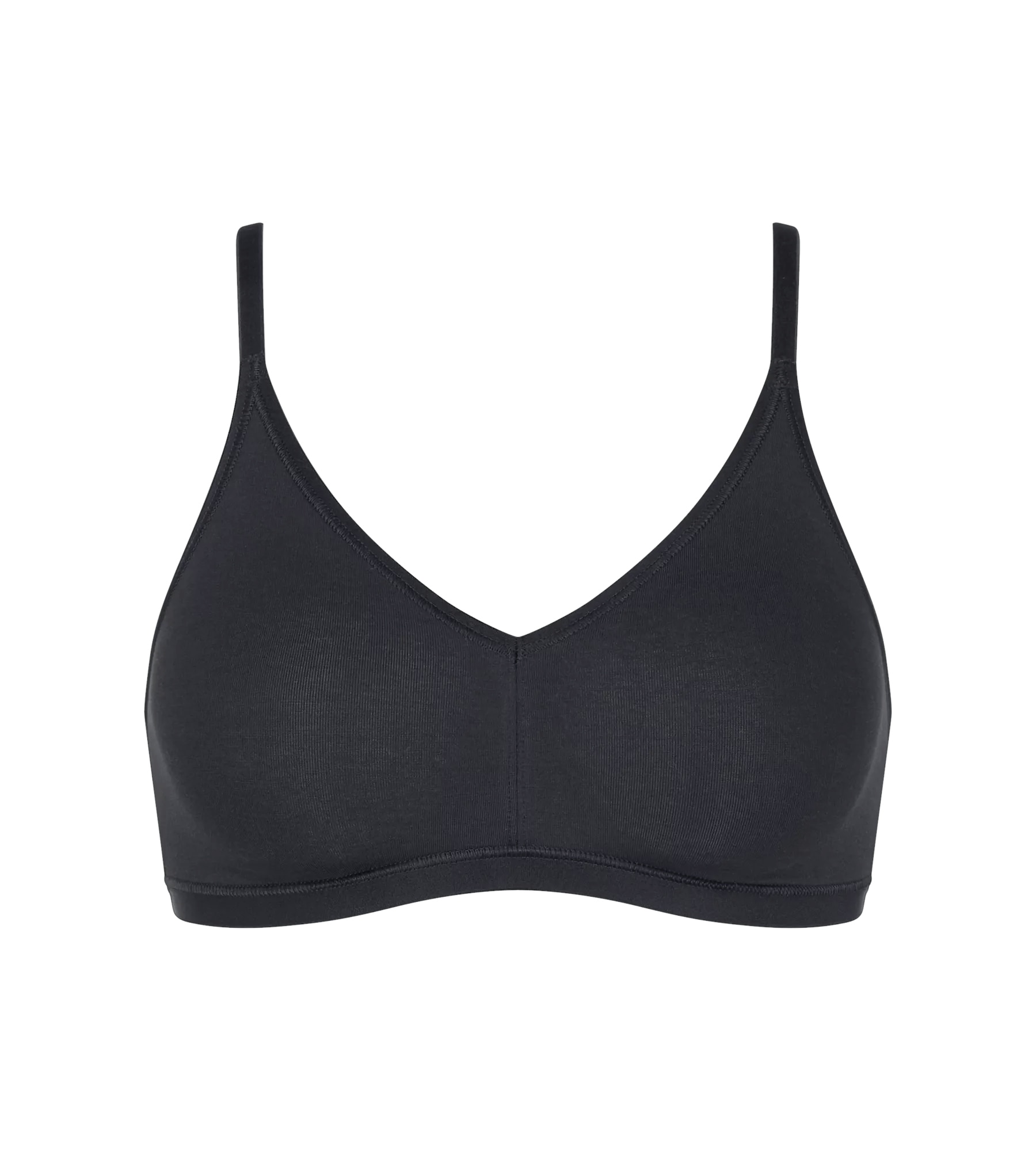 sloggi Soft-BH »GO Daily Cotton« Glanz-Effekt Details, tiefer V-Ausschnitt, ohne Bügel