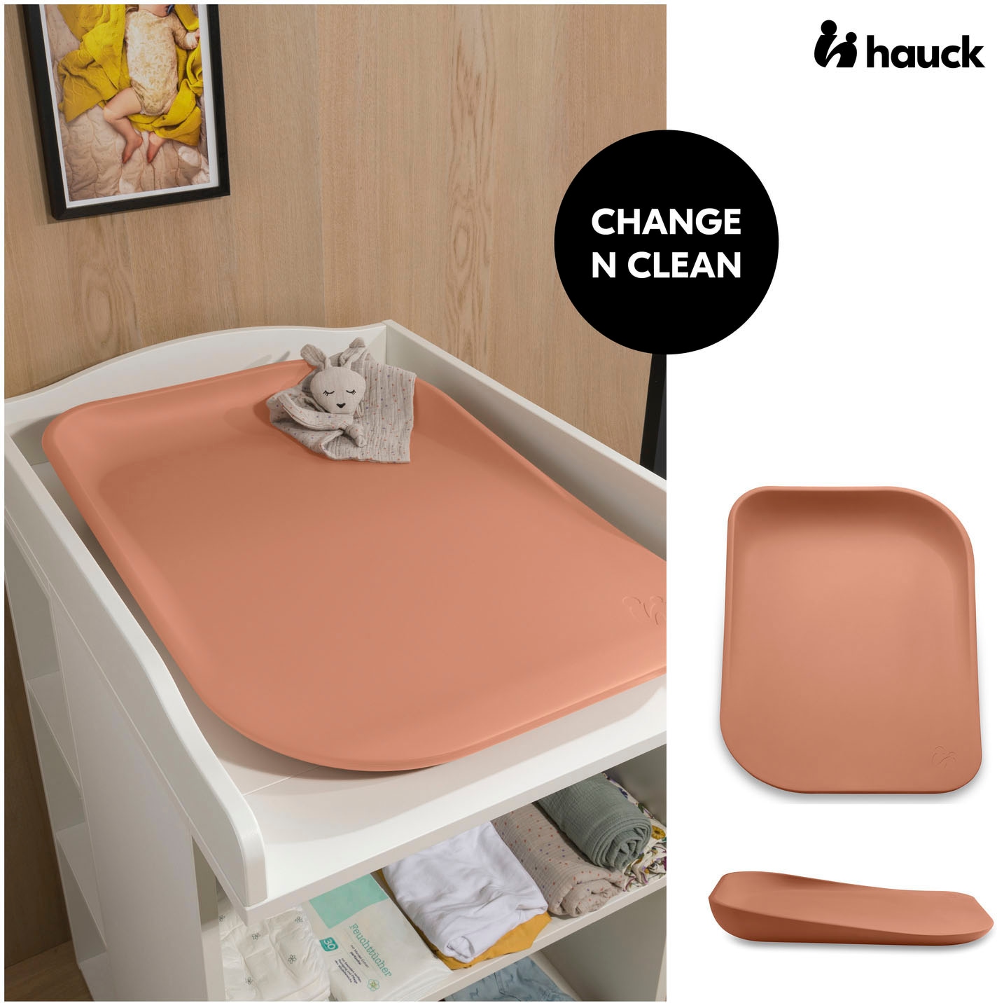 Hauck Wickelauflage »Change N Clean, Cork«