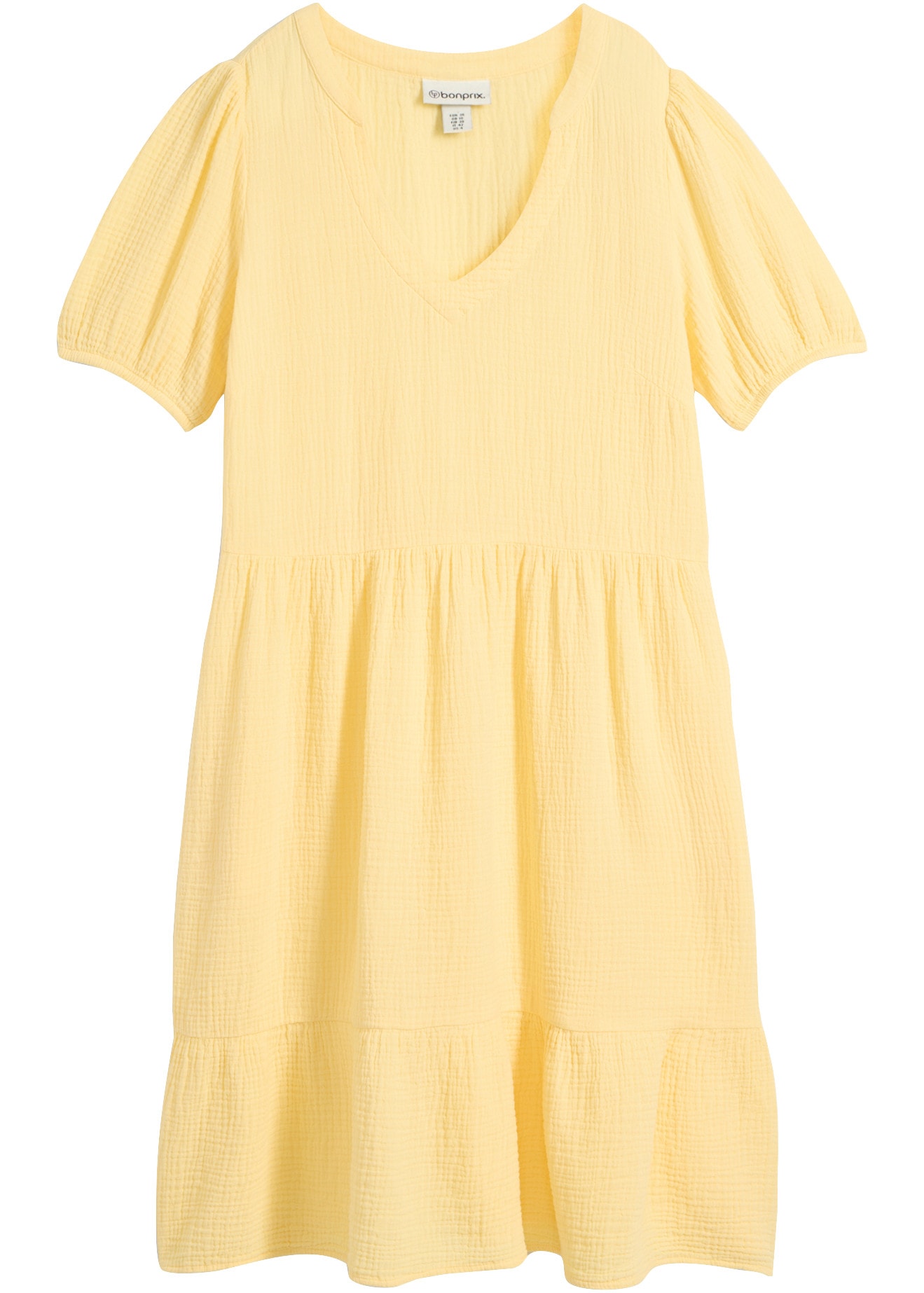bonprix Sweatkleid für entspannten Look, Oversized-Kleid, aus Musselin, aus Baumwolle