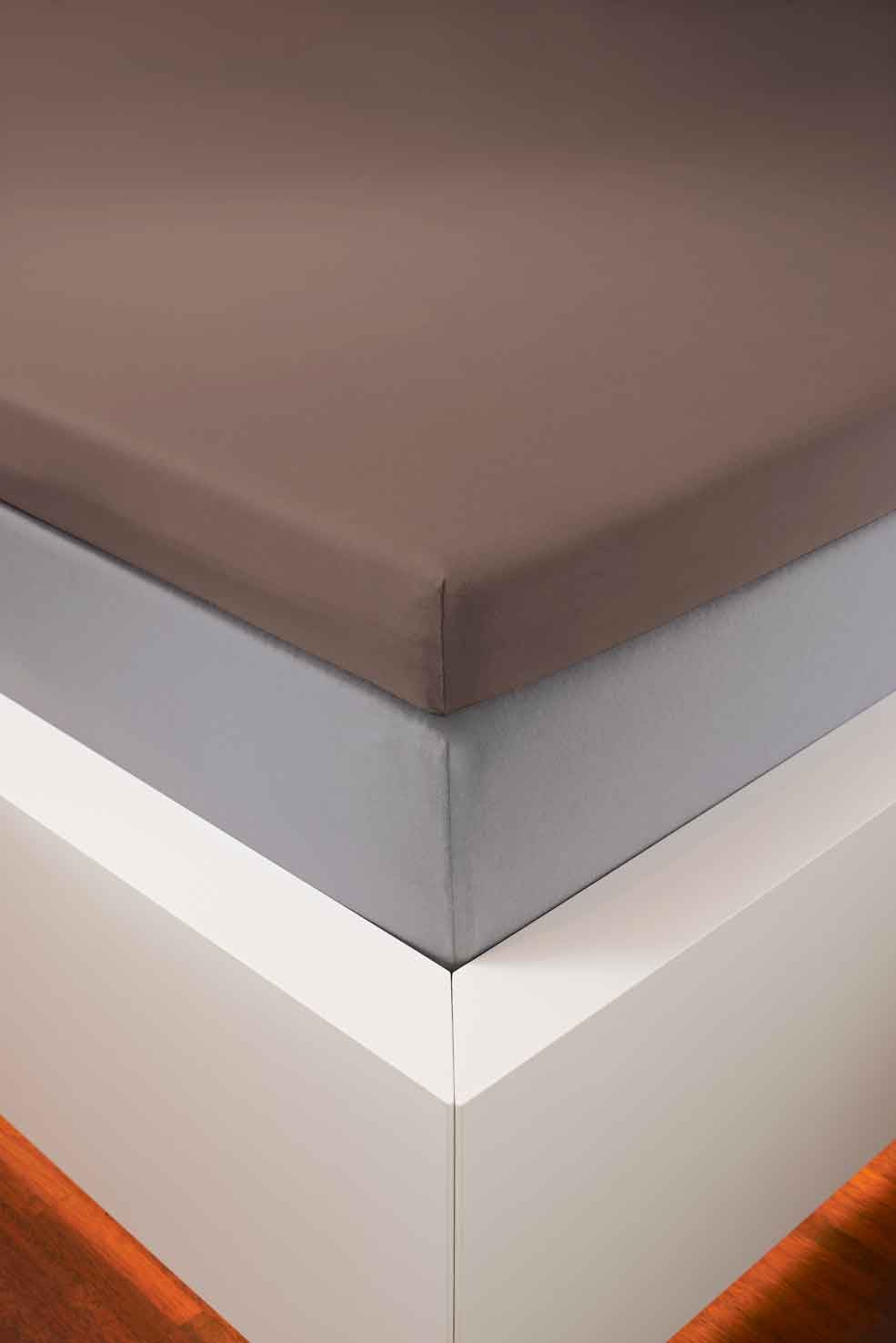 bellana Spannbettlaken »bellana deluxe für Topper, mit Elasthan, Premium Jersey 230 g/m²« mit 5% Elasthan, für Topper mit 4-10cm Höhe, bügelfrei, faltenfrei