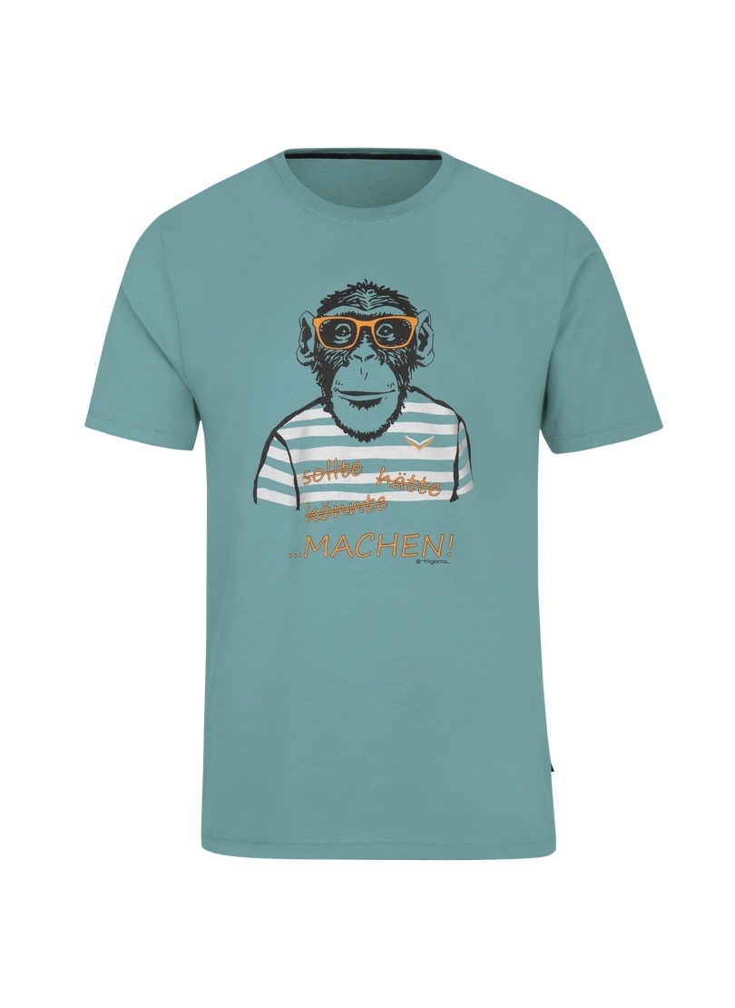 Trigema T-Shirt »TRIGEMA T-Shirt Affen-Aufdruck« großem ♕ bei mit