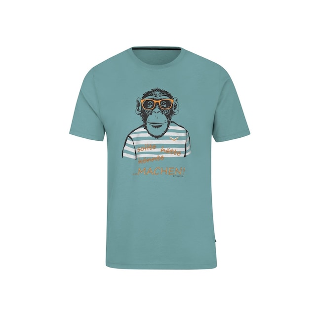 Trigema T-Shirt »TRIGEMA T-Shirt mit großem Affen-Aufdruck« bei ♕