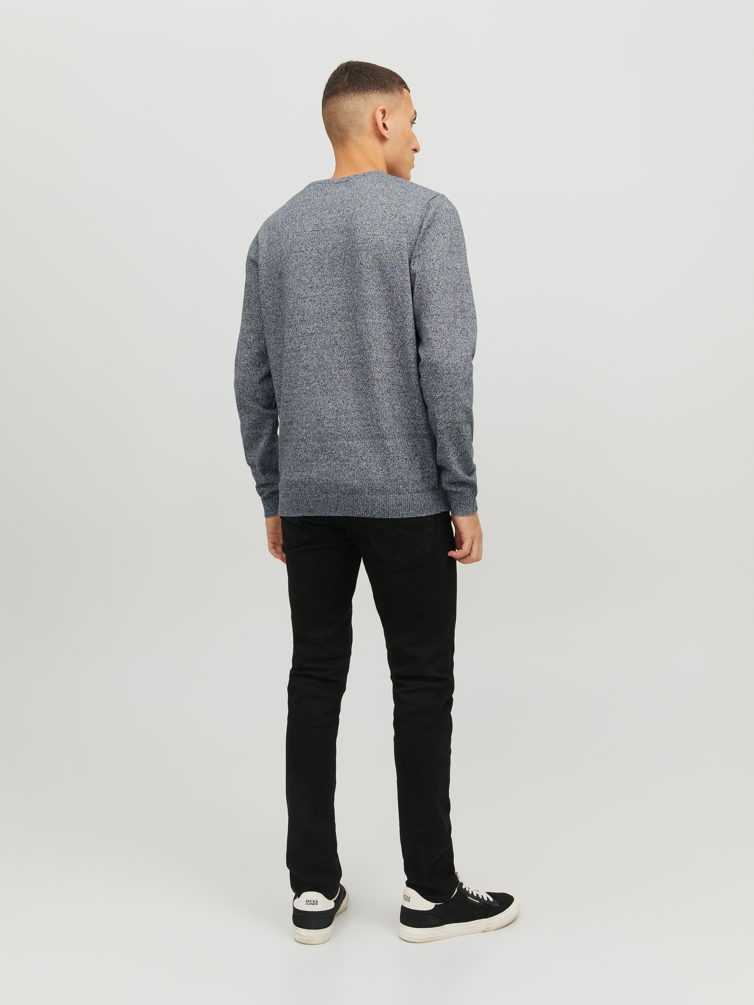 Jack & Jones Rundhalspullover »JJEBASIC mit Rundhals, ideal für Job und Freizeit«, unifarben, modisch, slim fit, Baumwolle, Rundhals
