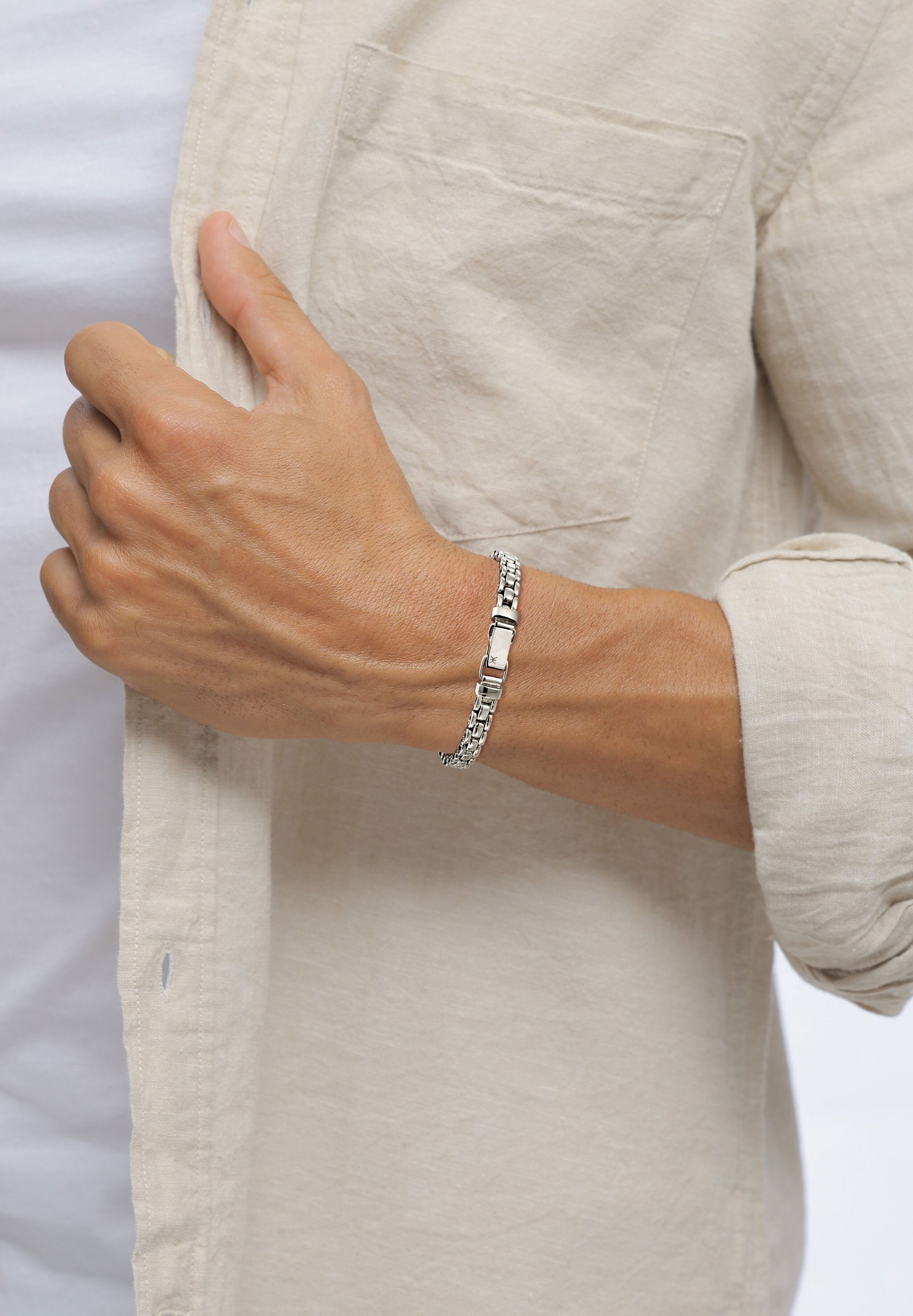 Kuzzoi Armkette »Armband Box Chain 925 Sterling Silber«