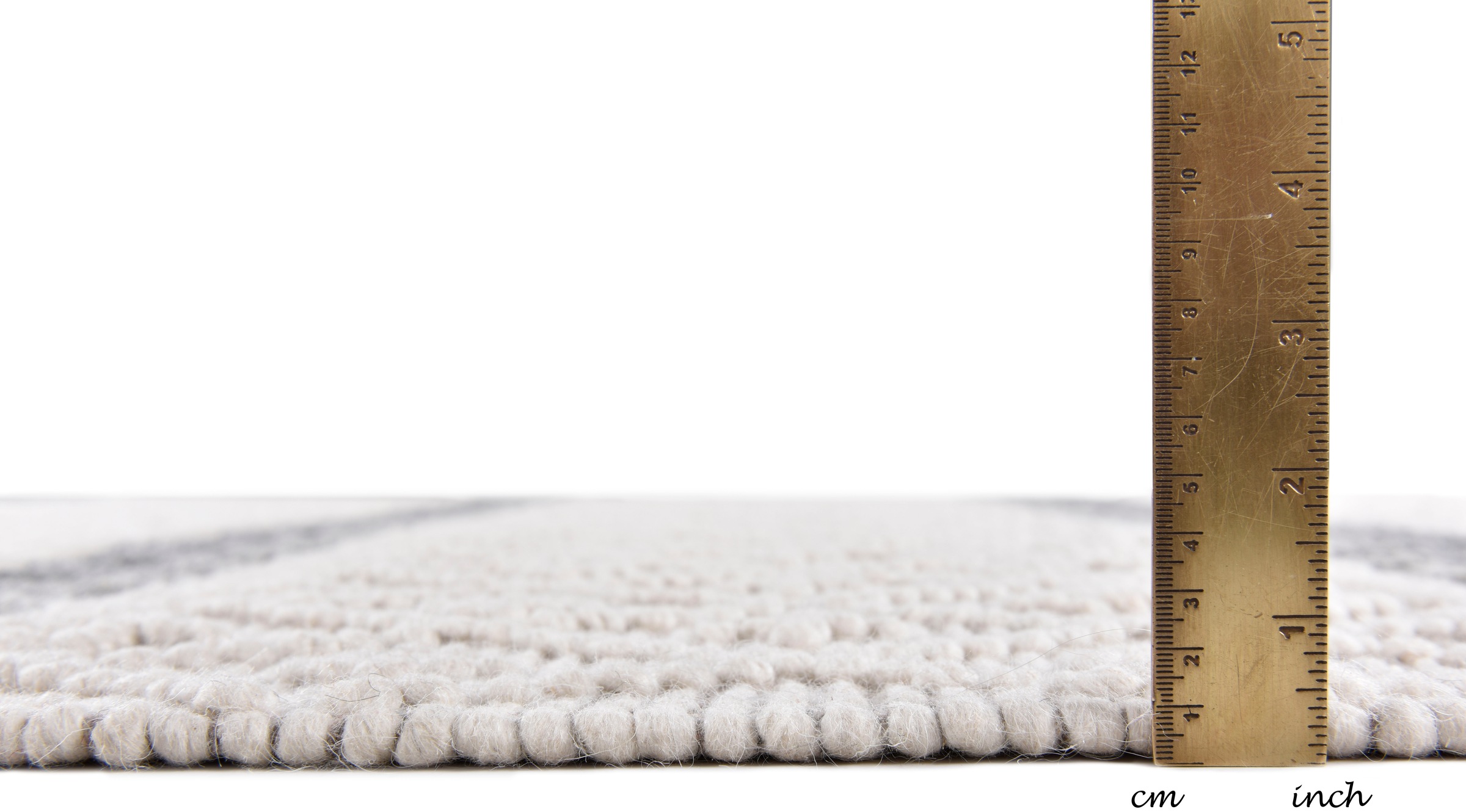 THEKO Wollteppich »Visby - 915« rechteckig 10 mm Höhe reine Wolle, handgewebt, Scandi Design, mit Fransen