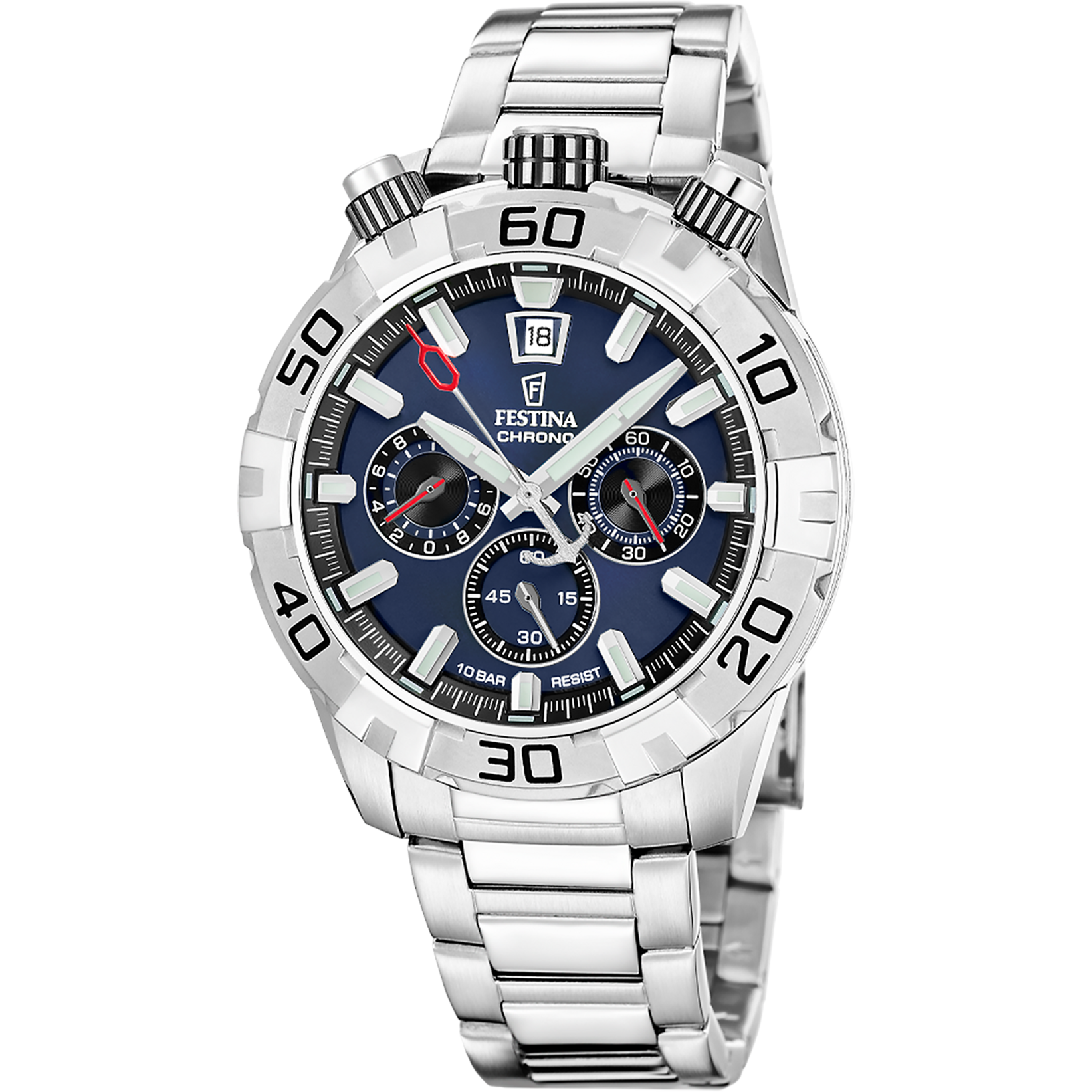 Festina Chronograph »The Originals/Diver« Quarzuhr, Armbanduhr, Herrenuhr, Edelstahlarmband, analog, Tag