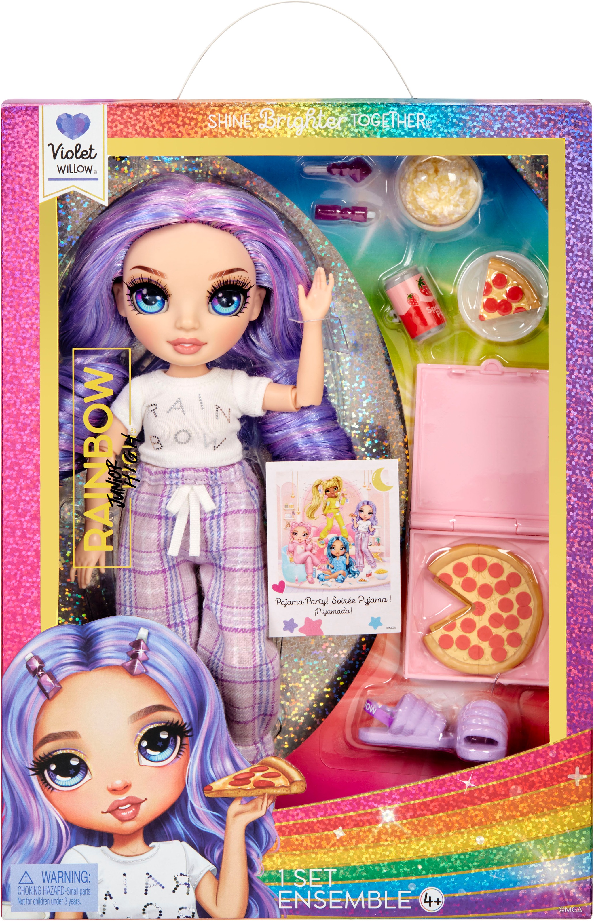 RAINBOW HIGH Anziehpuppe »Junior High PJ Party Fashion Doll Violet (Purple)«