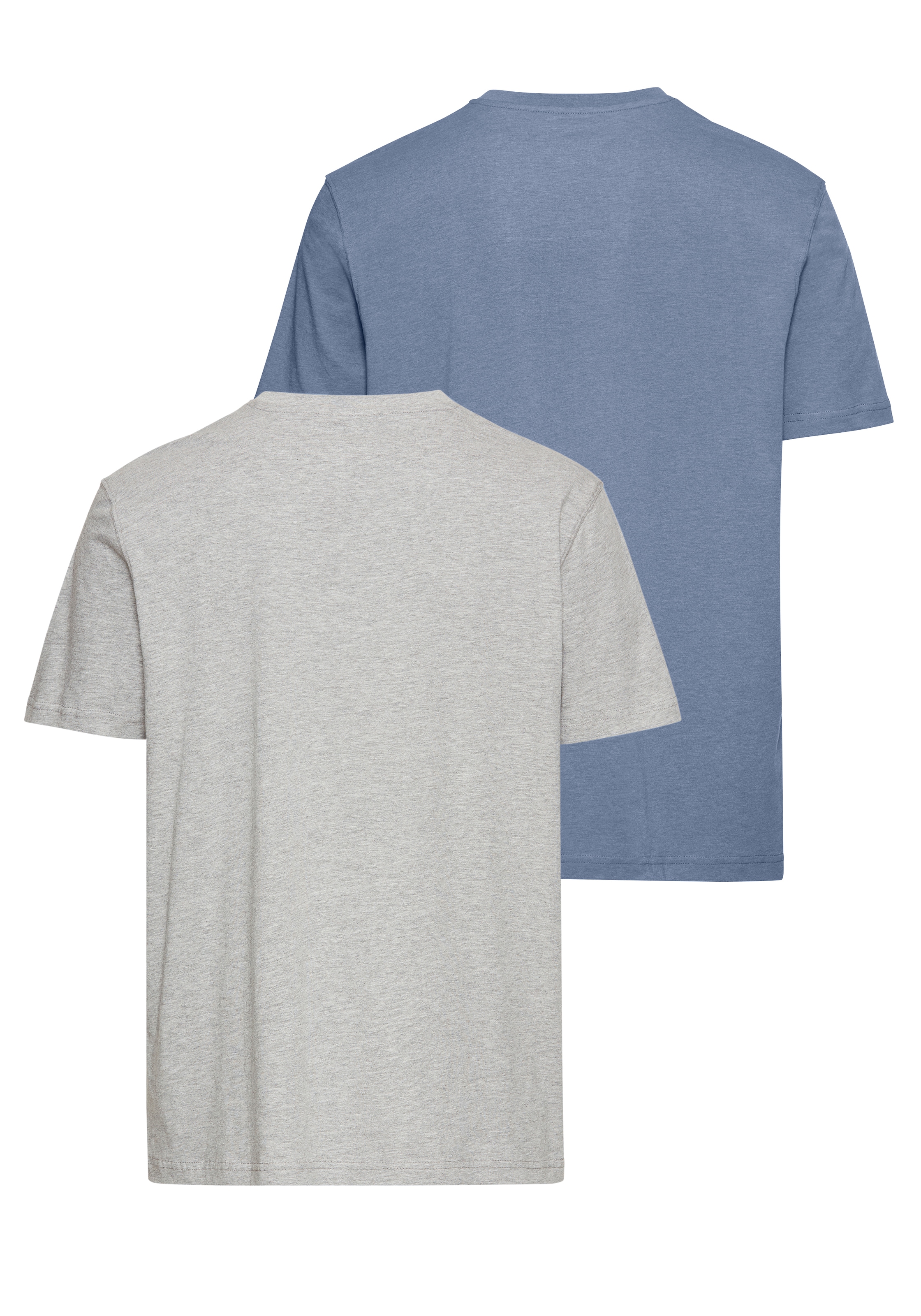 Man's World Rundhalsshirt, (2er-Pack), Kurzarm, Basic-Stil, aus Baumwollmischung, 2er-Pack