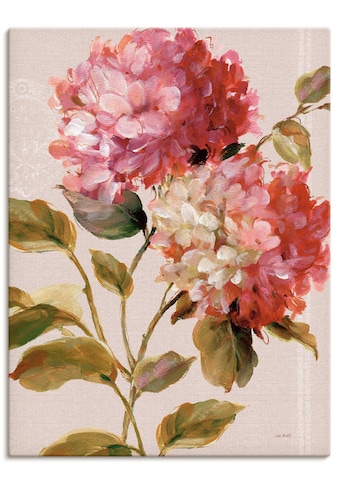 Wandbild »Harmonische Hortensien«, Blumen, (1 St.), als Leinwandbild, Poster in...