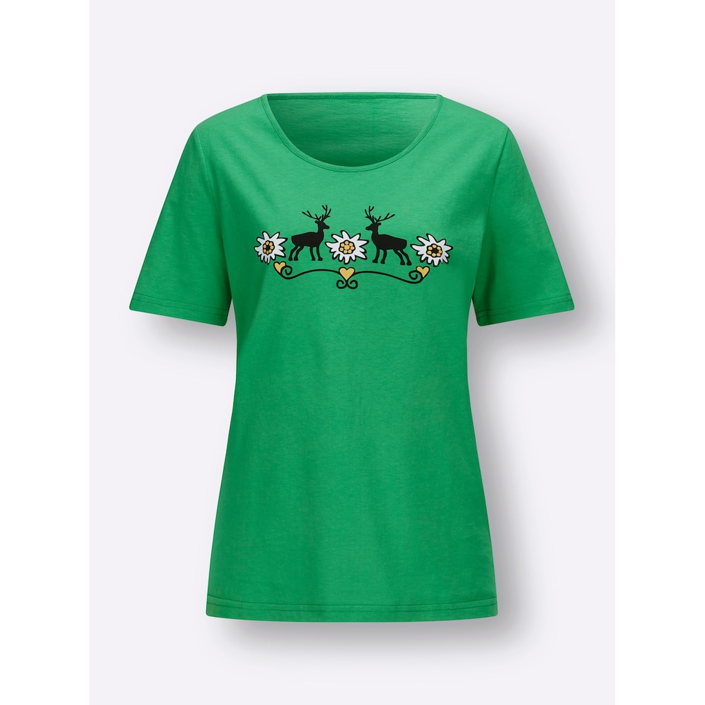Classic Basics Trachtenshirt »Rundhals-Shirt«, (1 tlg.)