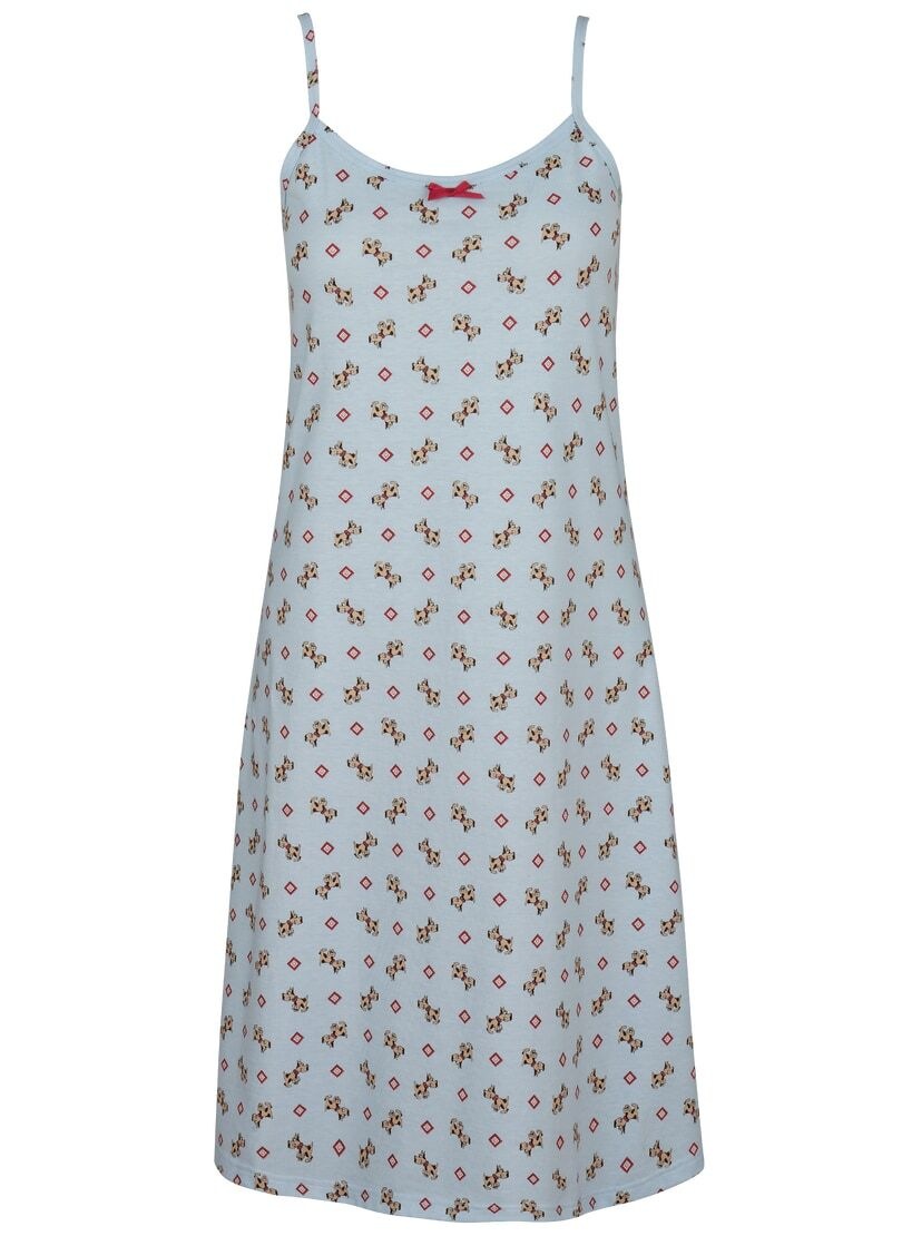 Trigema Jerseykleid »TRIGEMA Nachthemd mit Spaghettiträgern«, (1 tlg.)