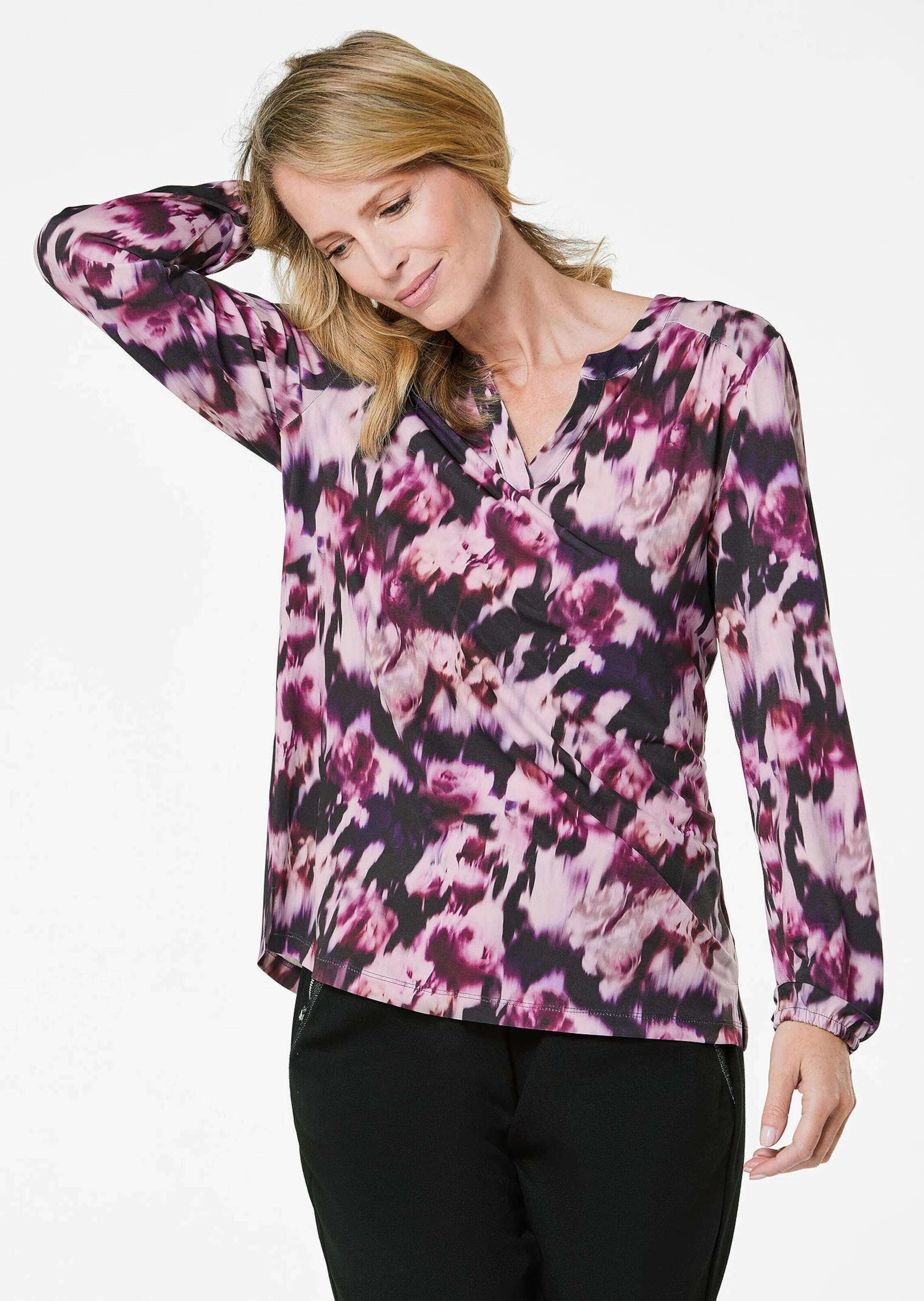 GOLDNER Kurzarmbluse »Blusenshirt in femininer Form«
