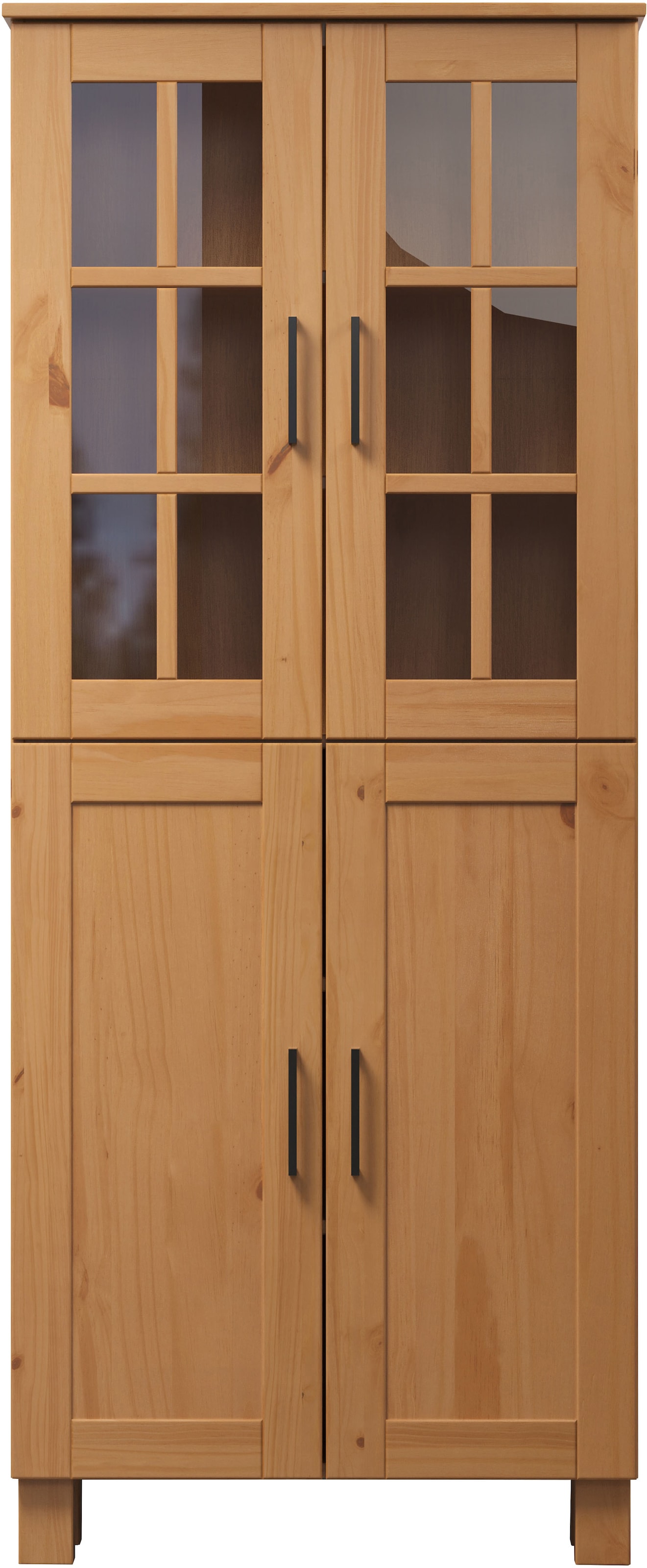 welltime Hochschrank »Ulea«, (1 St.), Breiter Badschrank aus Massivholz - Maße (B/T/H) 70/30/170 cm