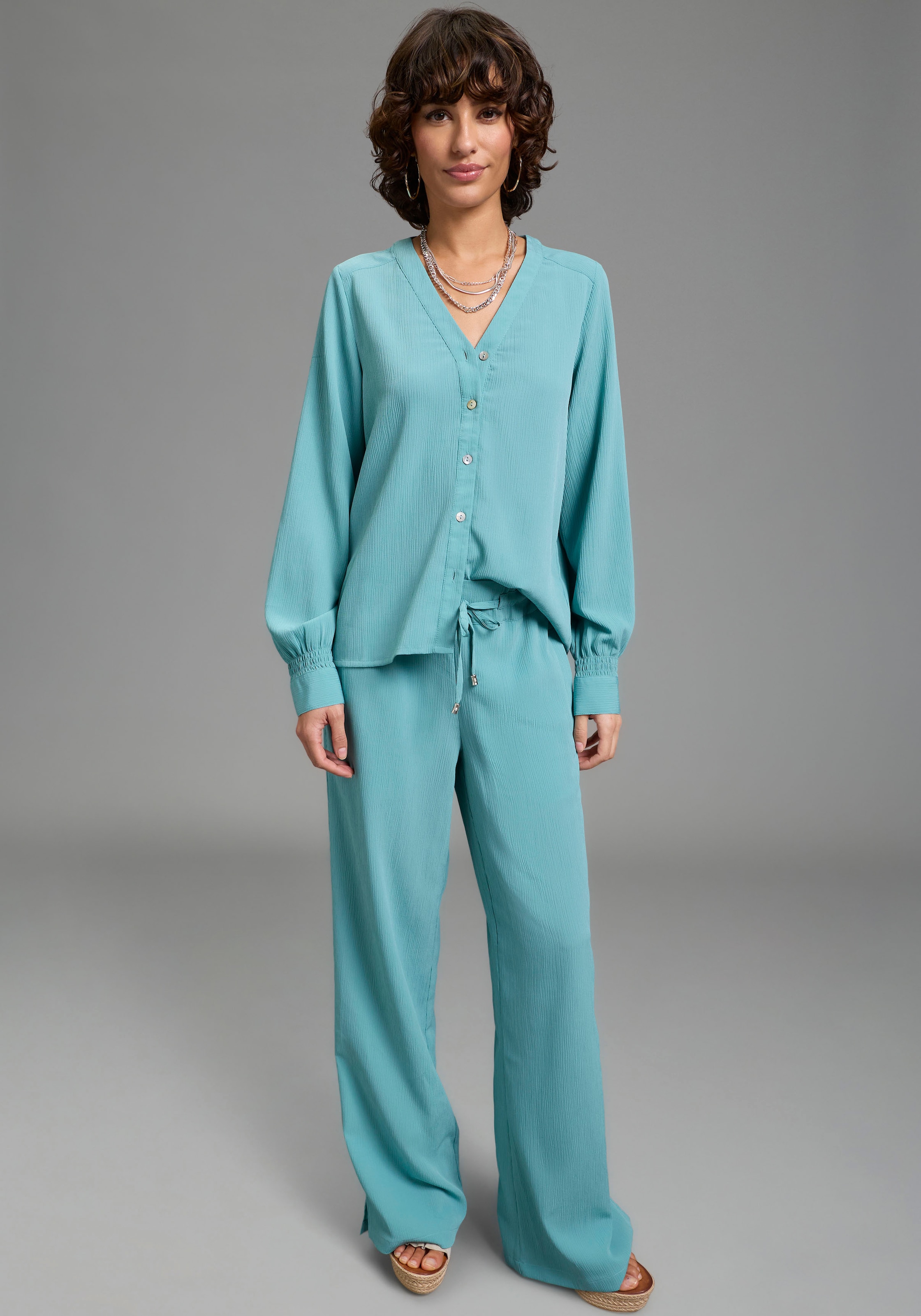 Laura Scott Schlupfhose  weite Hose, mit Gummizug am Bund, mit Schlitz am Beinabschluss