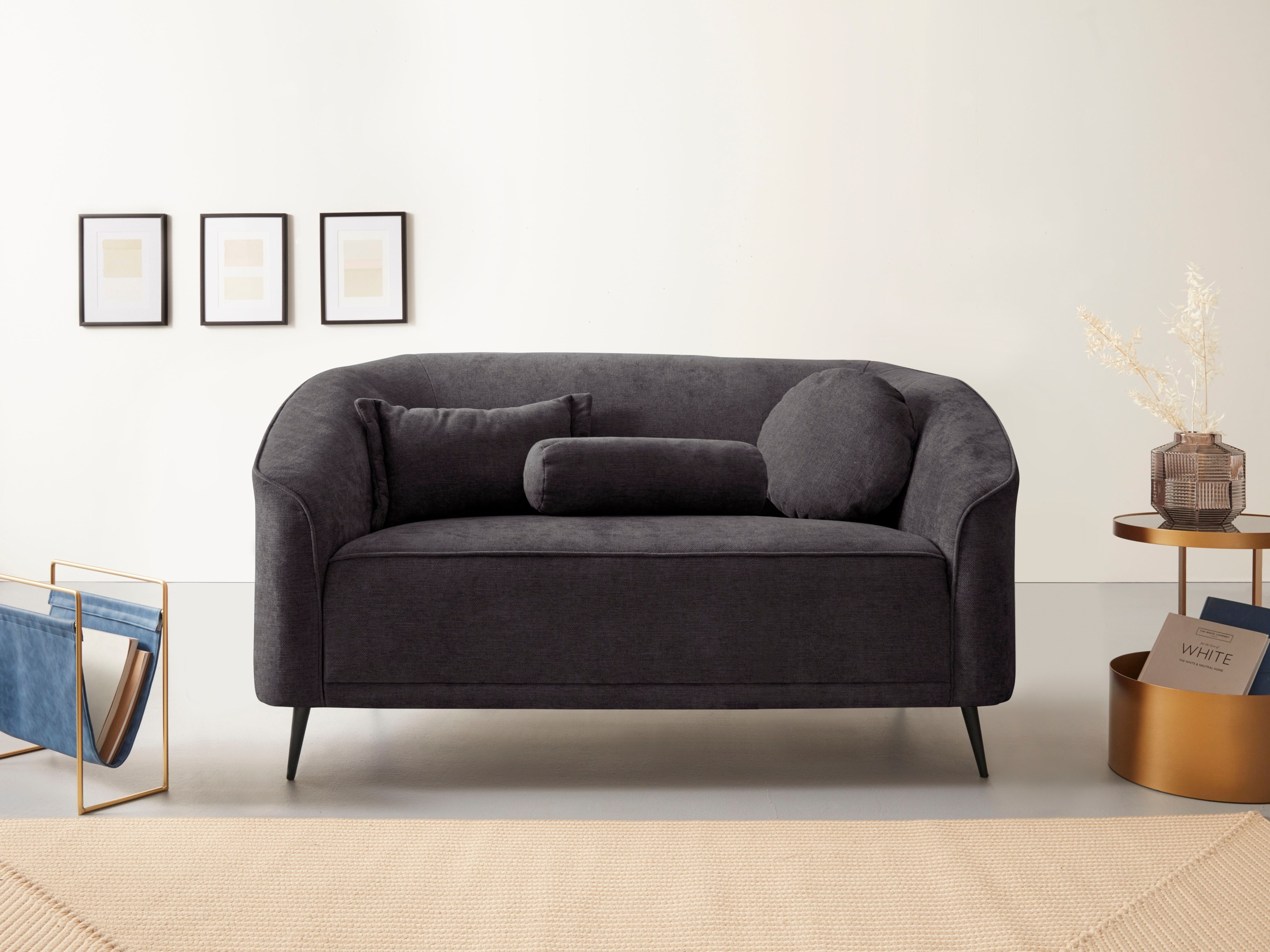 Home affaire 2-Sitzer »Ashly« in 3 Bezugsvarianten, Bouclé, Samtoptik und Struktur weich.