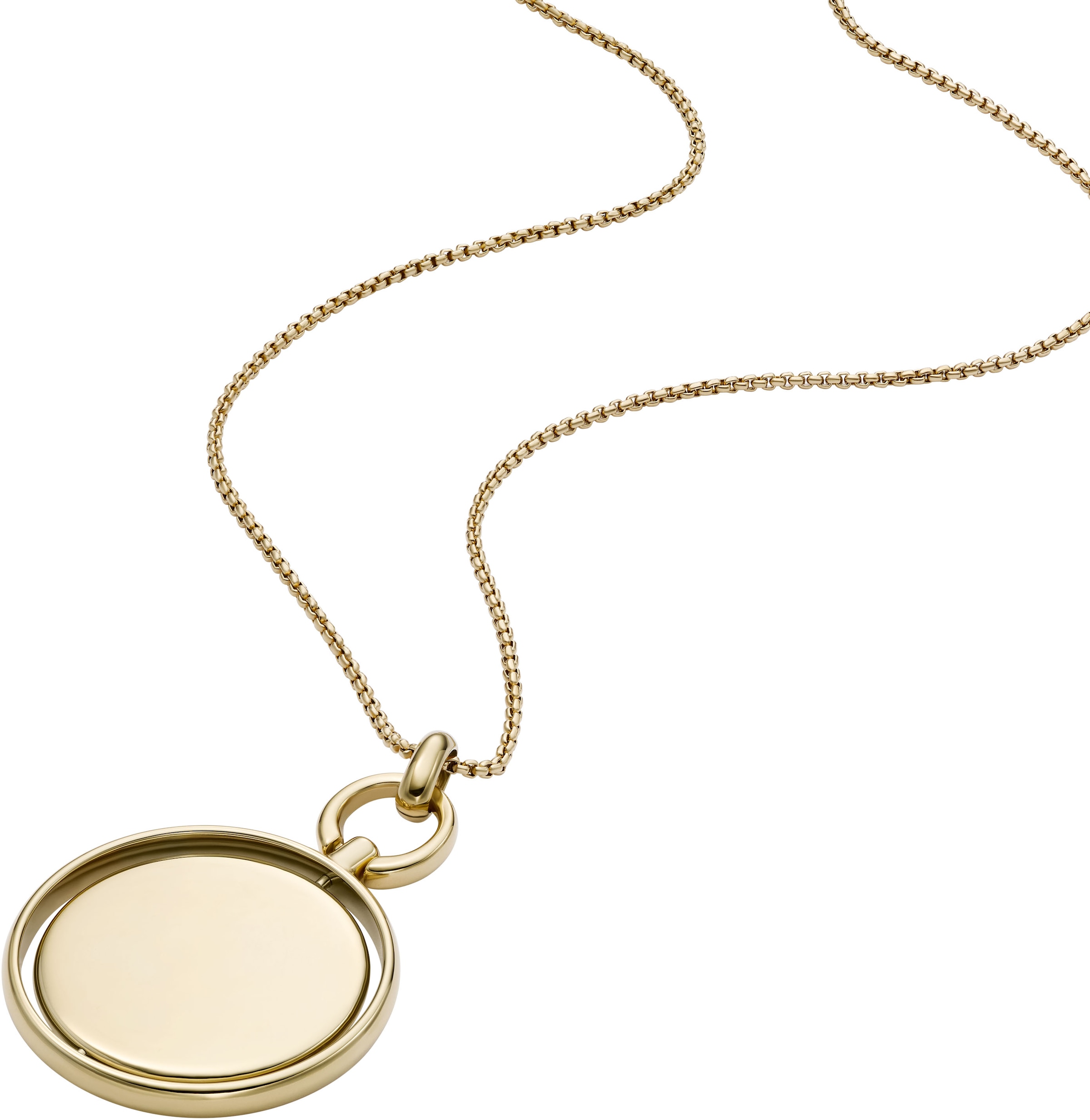 Fossil Kette mit Anhänger »Schmuck Geschenk Edelstahl Halskette Heritage Legacy Charm, JF04779710«