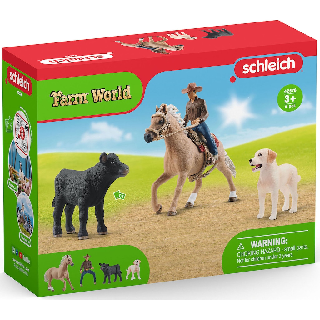 Schleich® Spielfigur »FARM WORLD, Westernreiten (42578)«
