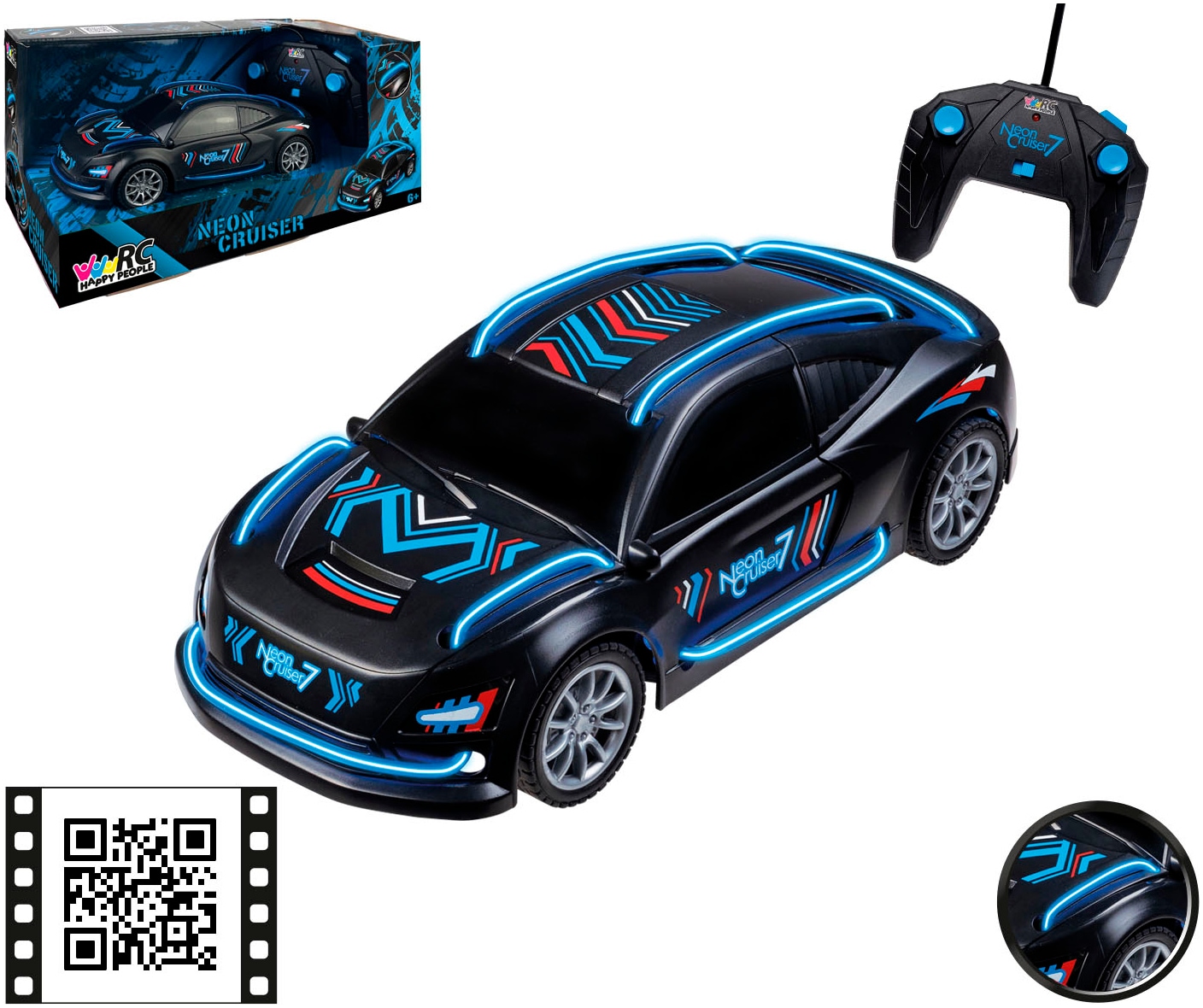 Happy People RC-Auto »Neon Spear«, mit Fernbedienung und Leuchtfunktion