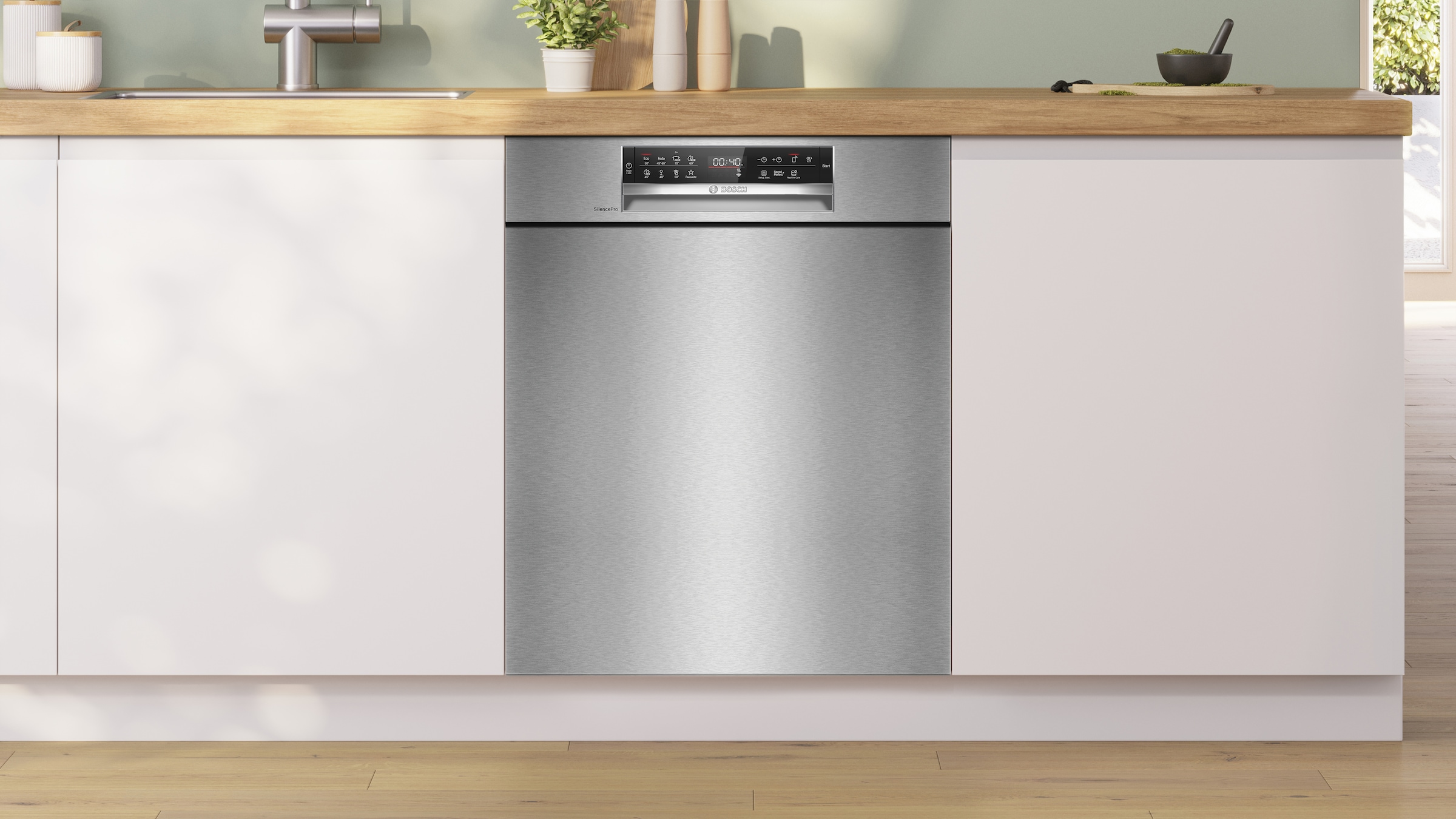 BOSCH Unterbaugeschirrspüler Serie 6 »SMU6ECS18E« 14 tlg. Maßgedecke Optimiertes Trocknen durch automatische Türöffnung und extrem leise