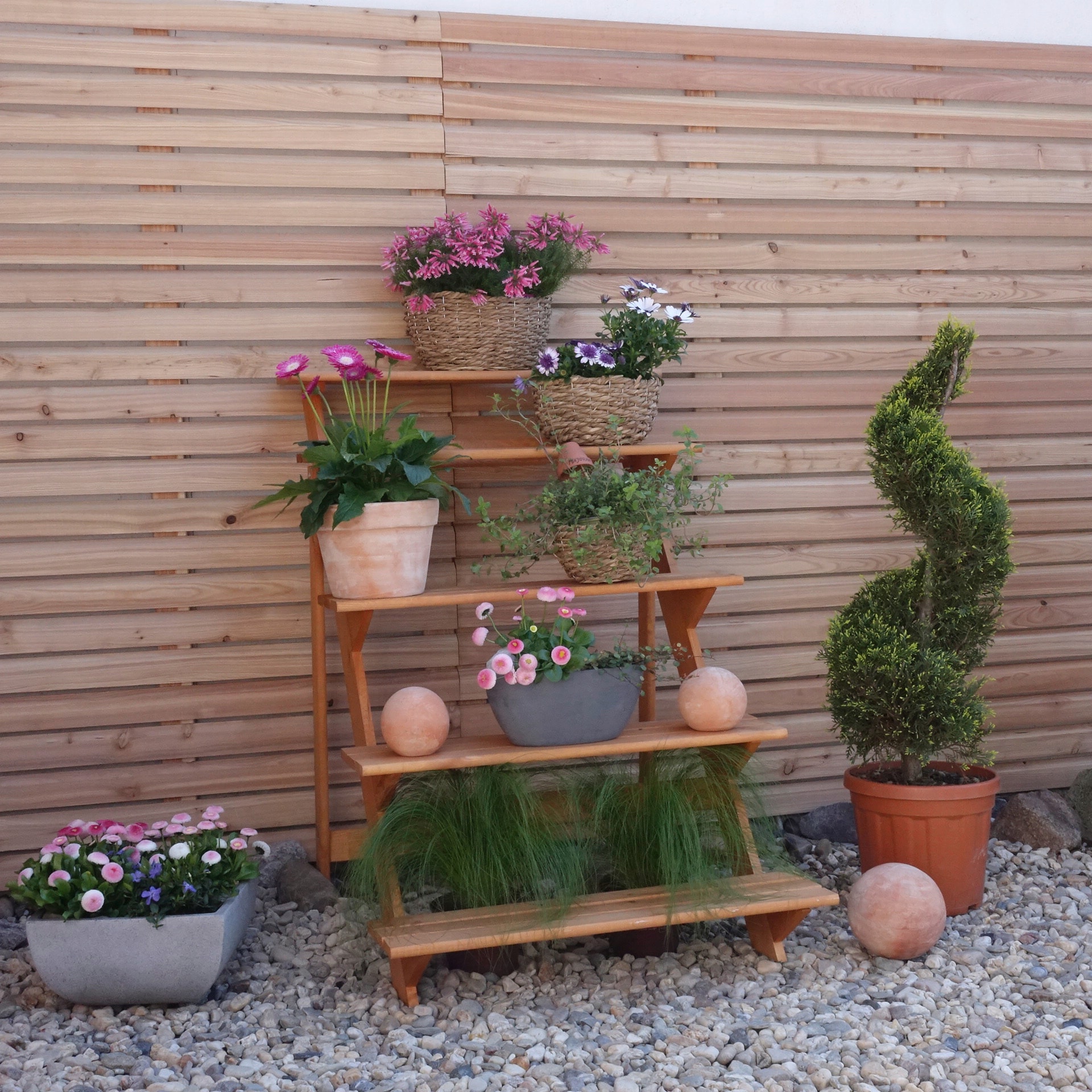 promadino Pflanzentreppe »Blumentreppe groß«, BxTxH: 78x100x109 cm online  kaufen | mit 3 Jahren XXL Garantie