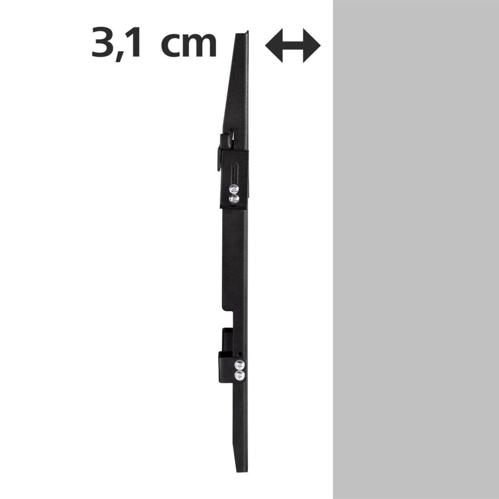 Hama TV-Wandhalterung »TV-Wandhalterung FIX, Schwarz, 48 - 122 cm (19"-48"), 32", 43"«, bis 122 cm Zoll