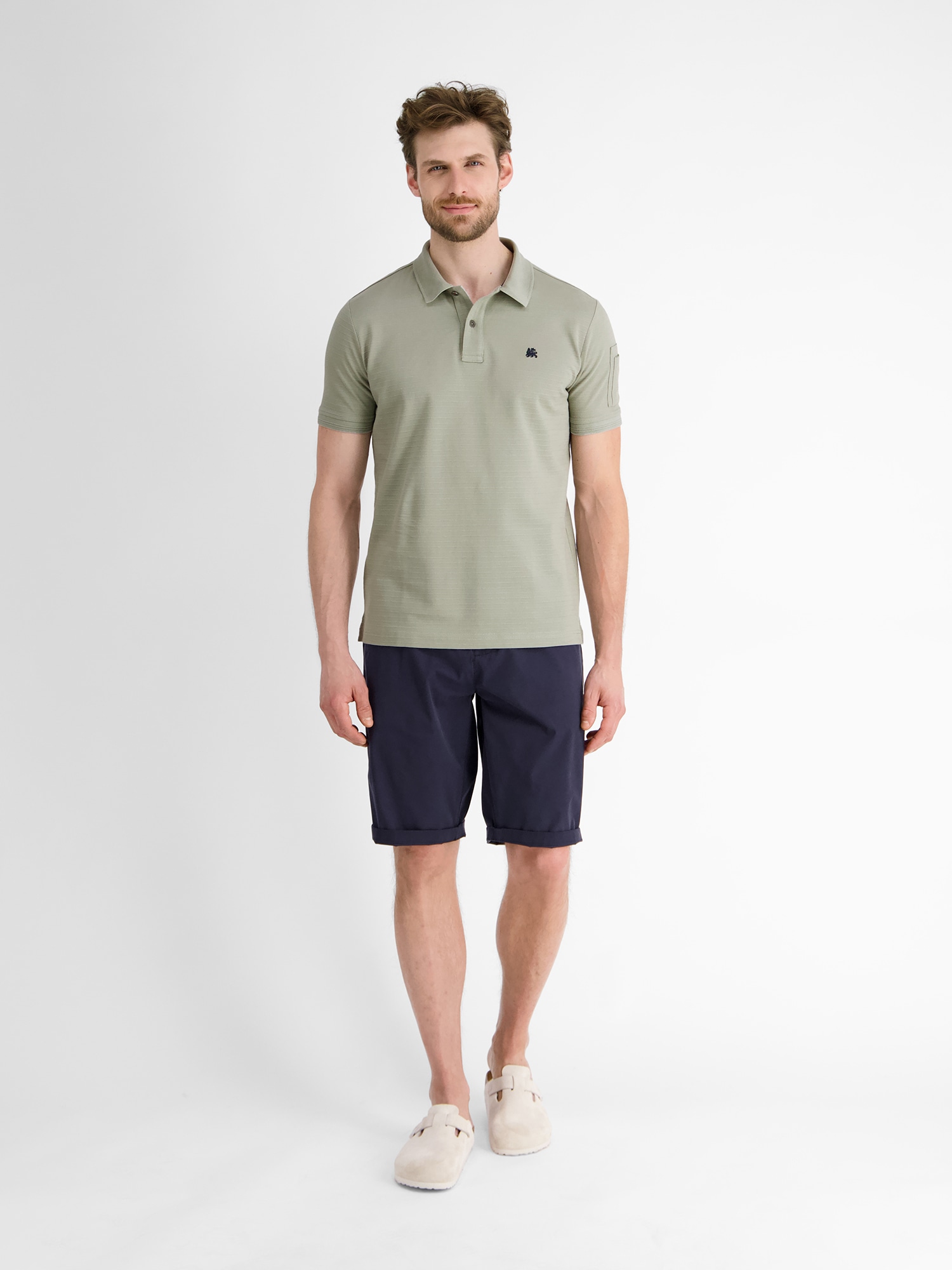 LERROS Poloshirt »LERROS Herren Poloshirt, tonal gestreift«