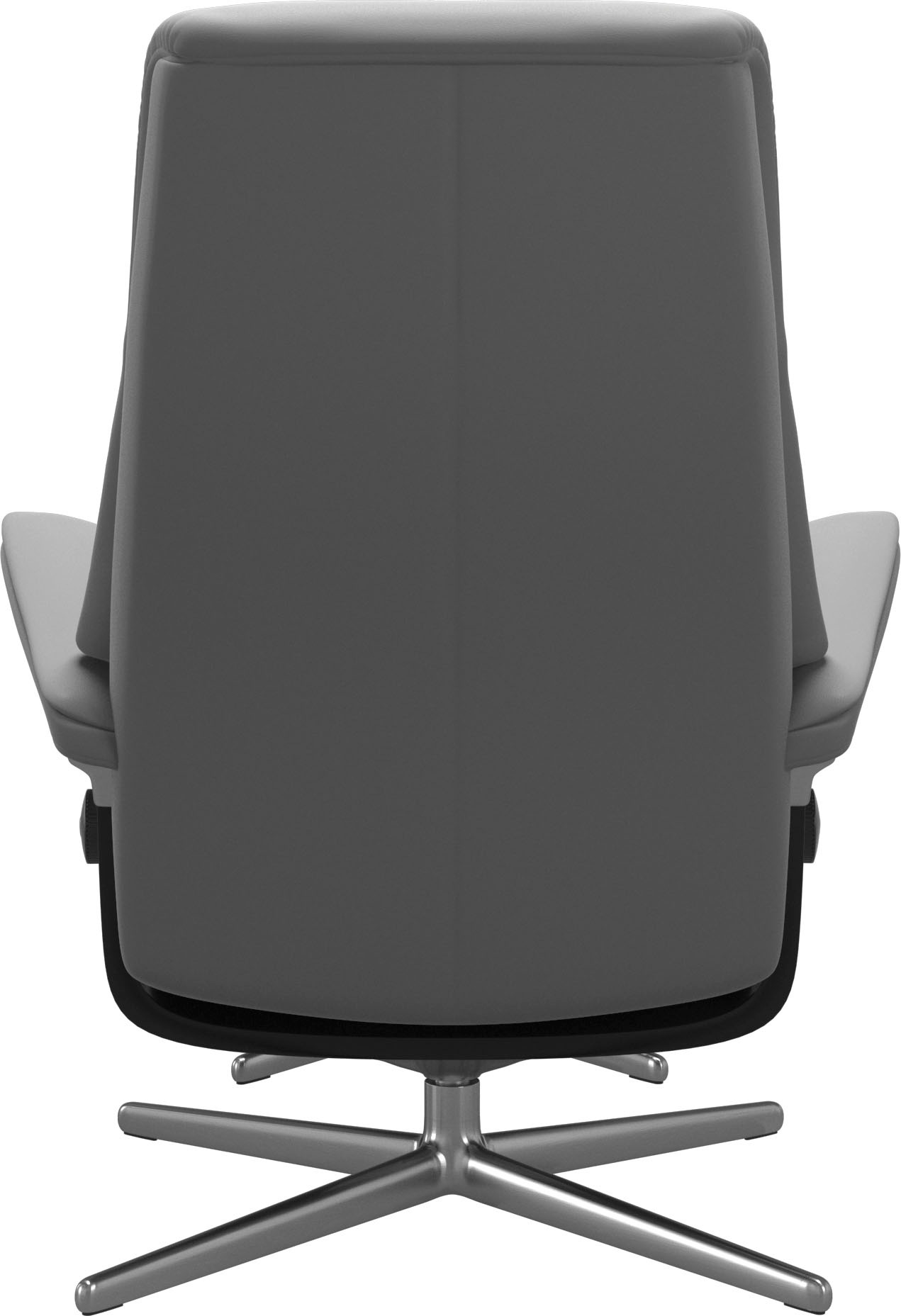 Stressless® Relaxsessel »View«, (Set, Relaxsessel mit Hocker), mit Hocker, mit Cross Base, Größe S, M & L, Holzakzent Schwarz