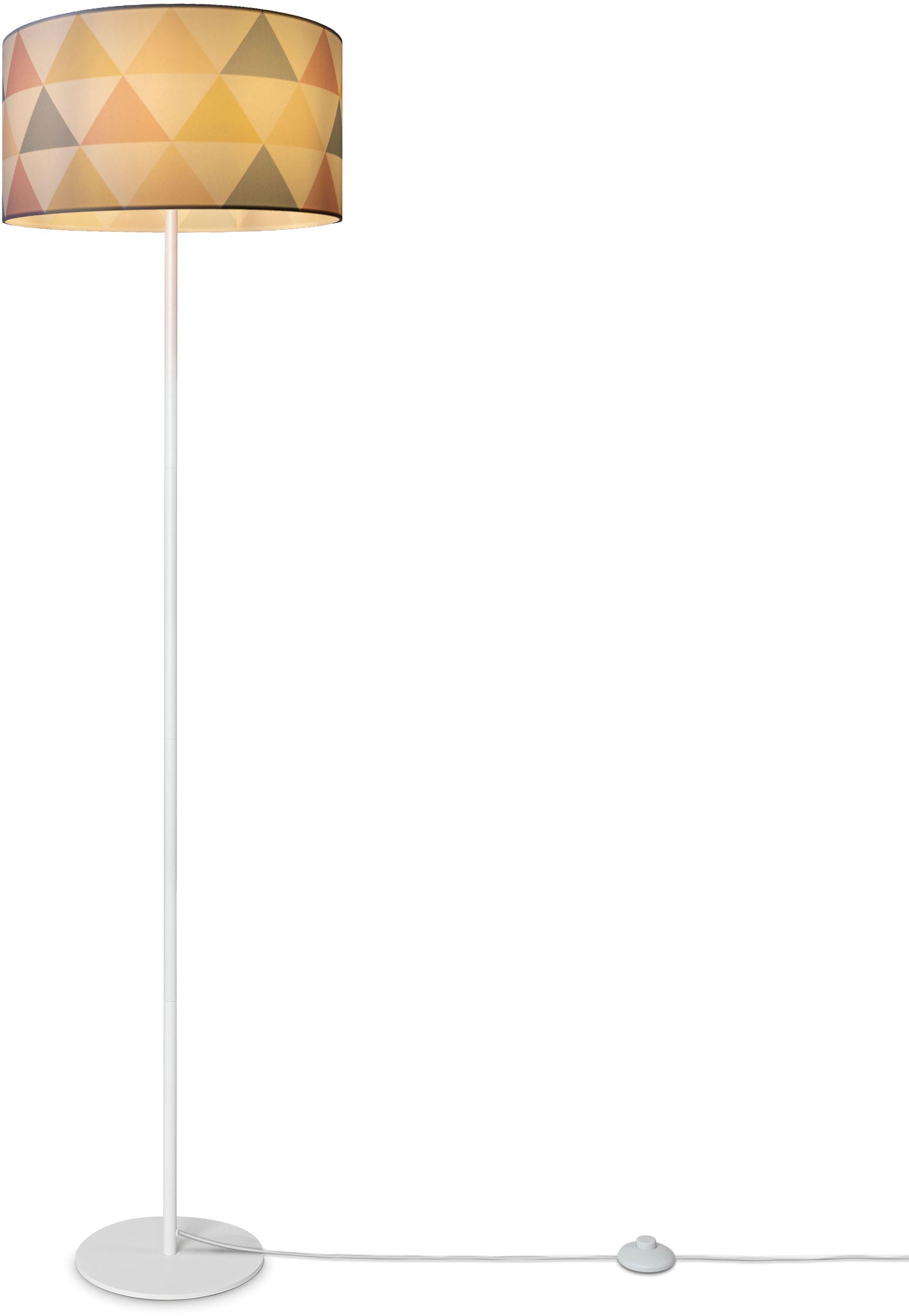 Paco Home Stehlampe »Luca Bunt 3 Delta«, XXL online Garantie mit | Stehlampe Stoffschirm kaufen Textil Jahren Standleuchte Wohnzimmer Dreieck