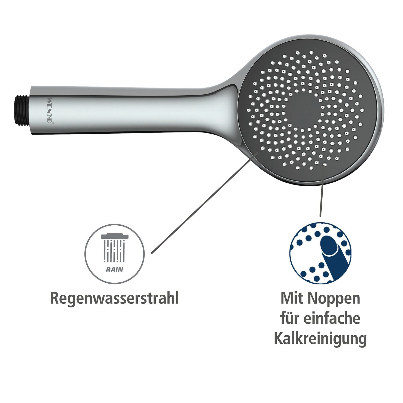 WENKO Handbrause »Watersaving System« Durchmesser 9,6 cm