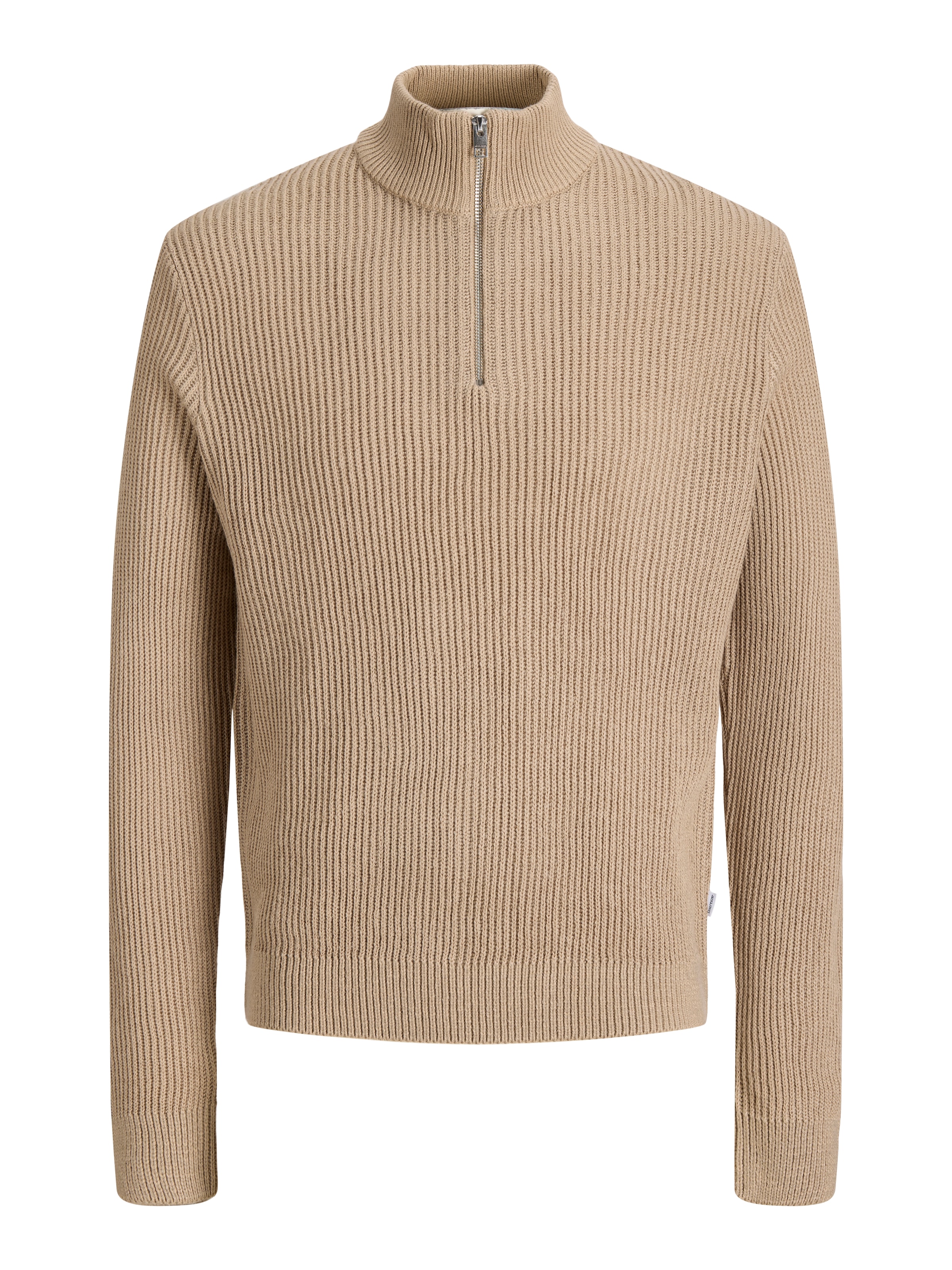 Jack & Jones Troyer »JJPANNEL KNIT HALF ZIP AW26« Materialmix, regular fit