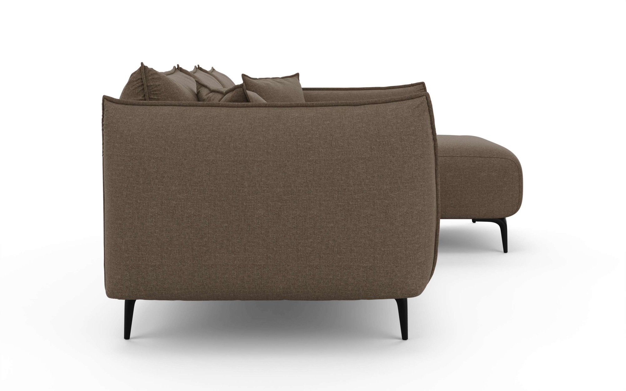 LeGer Home by Lena Gercke Ecksofa »Adelita mit Ottomane links oder rechts bestellbar, B/H/T 270/97/168«, L-Form mit Wellenunterfederung, enthält 2 Zierkissen