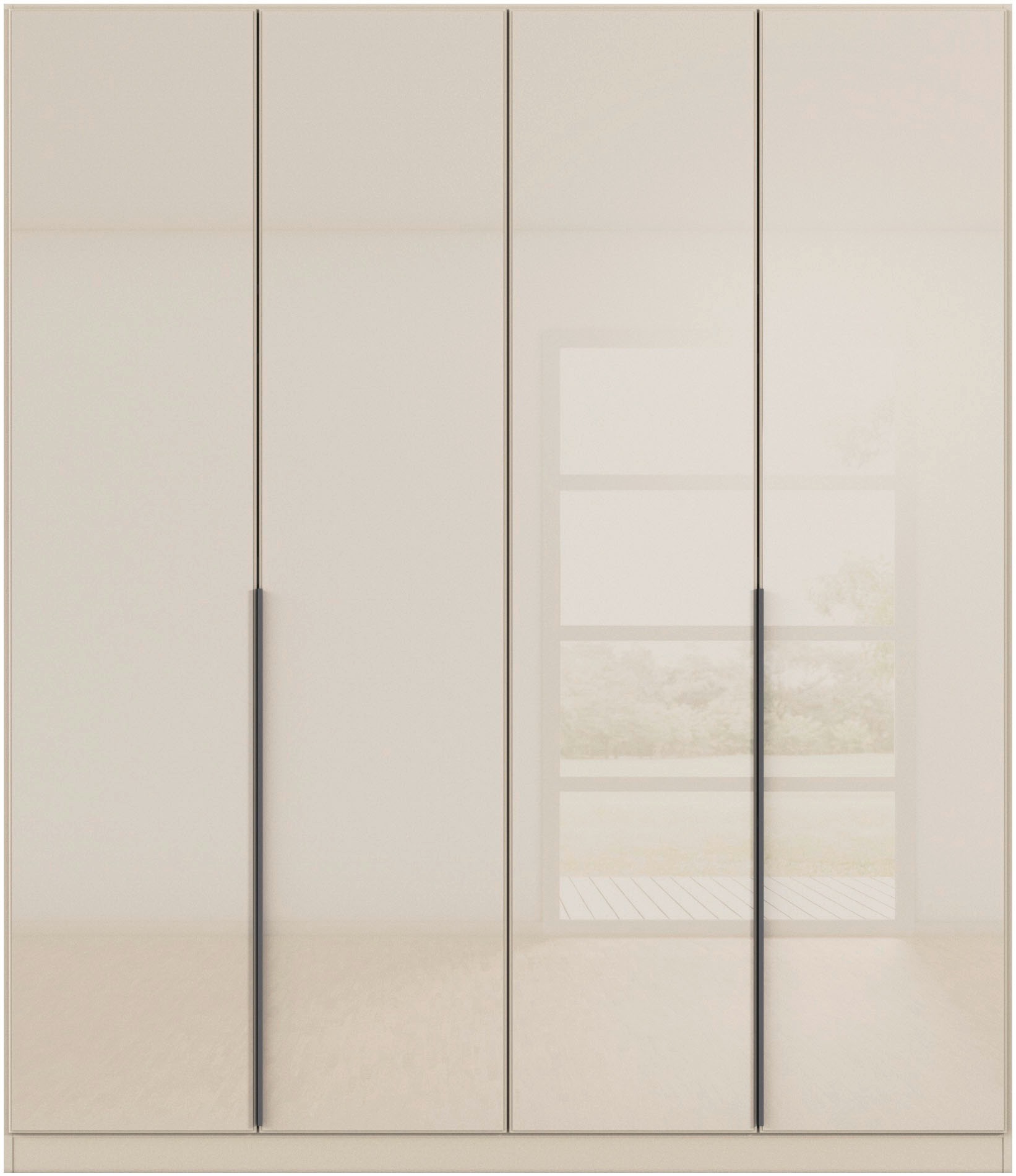 rauch Drehtürenschrank »Kleiderschrank Kleiderschränke Schrank Garderobe AGORDO mit Glasfront«, (in zwei Griff-Farben, Breiten 91-360 cm), durchdachte Innenausstattung, in 7 Breiten und 2 Höhen MADE IN GERMANY