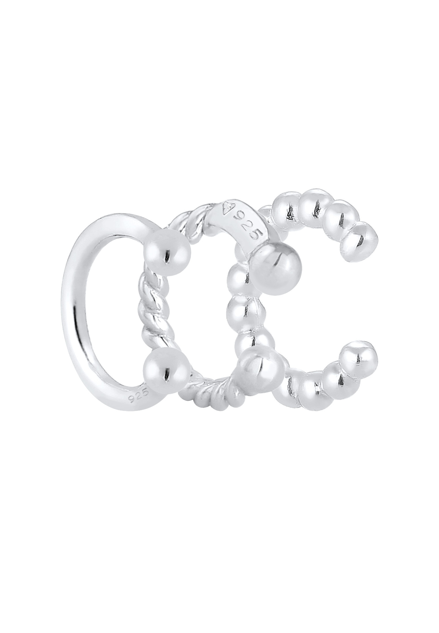 Elli Ohrklemme »Ohrringe Ohrklemme Ear Cuff 3er Set Kugel 925 Silber«