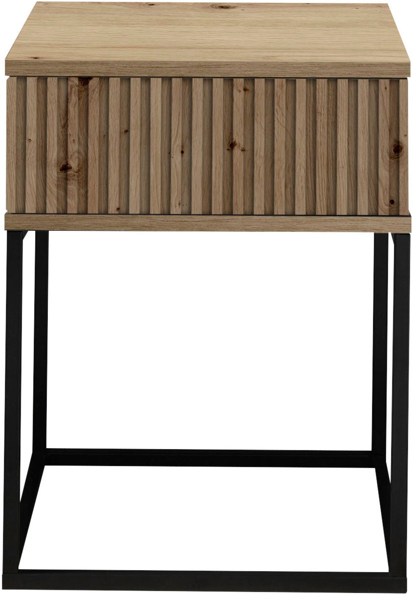 Schlafkontor Nachtkommode »Marle Nachtkonsole, Nachtkästchen auf Metall-Fußgestell«