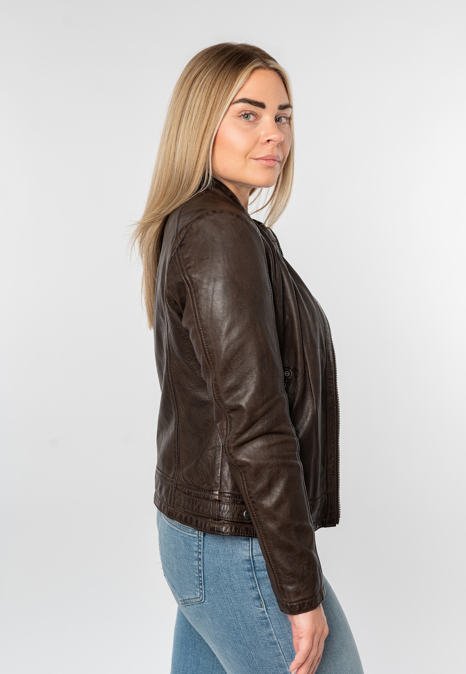 Mauritius Lederjacke »MWYouvie« mit Stehkragen