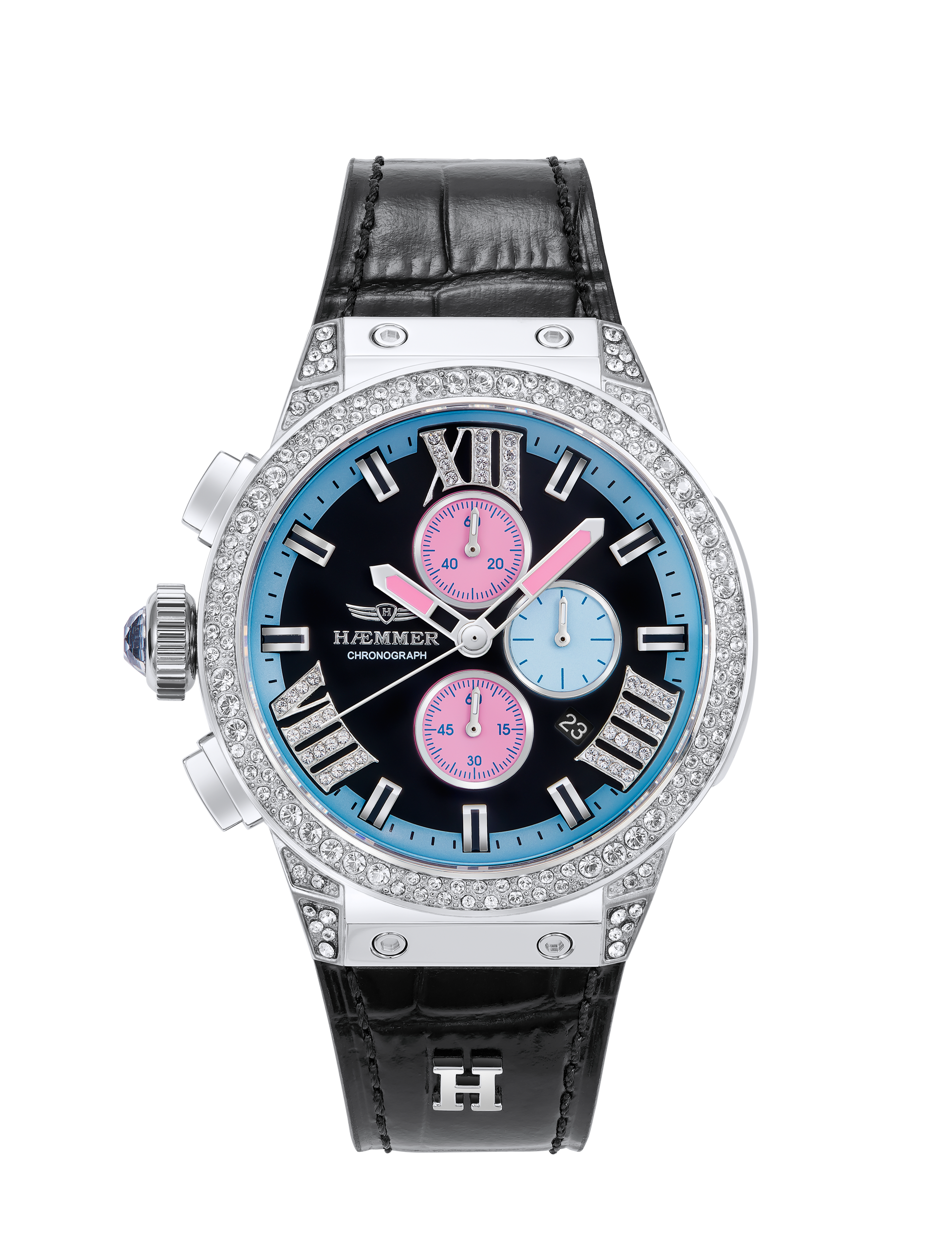 HAEMMER GERMANY Chronograph »EMINENT« Quarzuhr, Armbanduhr, Damenuhr, analog, Tag, Stoppfunktion