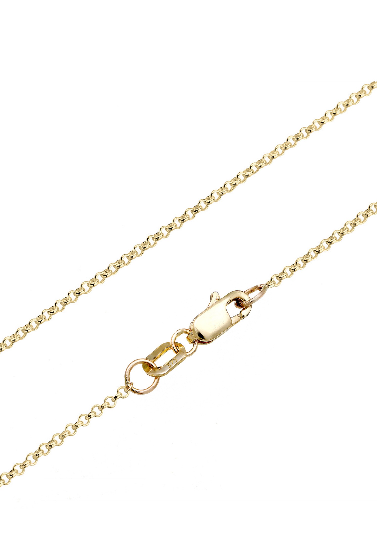 Elli DIAMONDS Silberkette »Halskette Klassisch Diamanten Reihe (0.065 ct.) 375 Gelbgold«