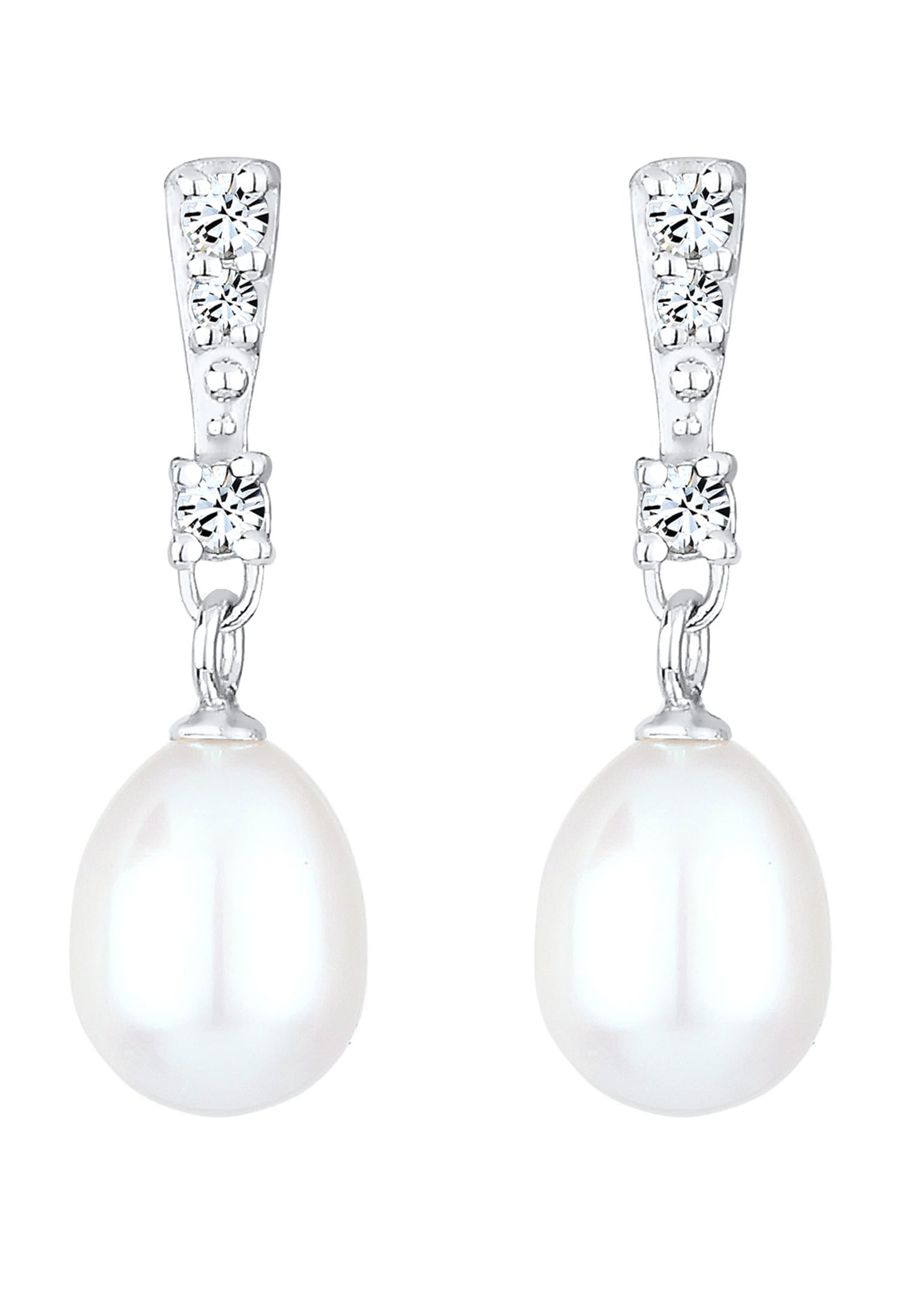 Elli Paar Ohrhänger »Ohrringe Perlen Kristalle Elegant 925 Silber«