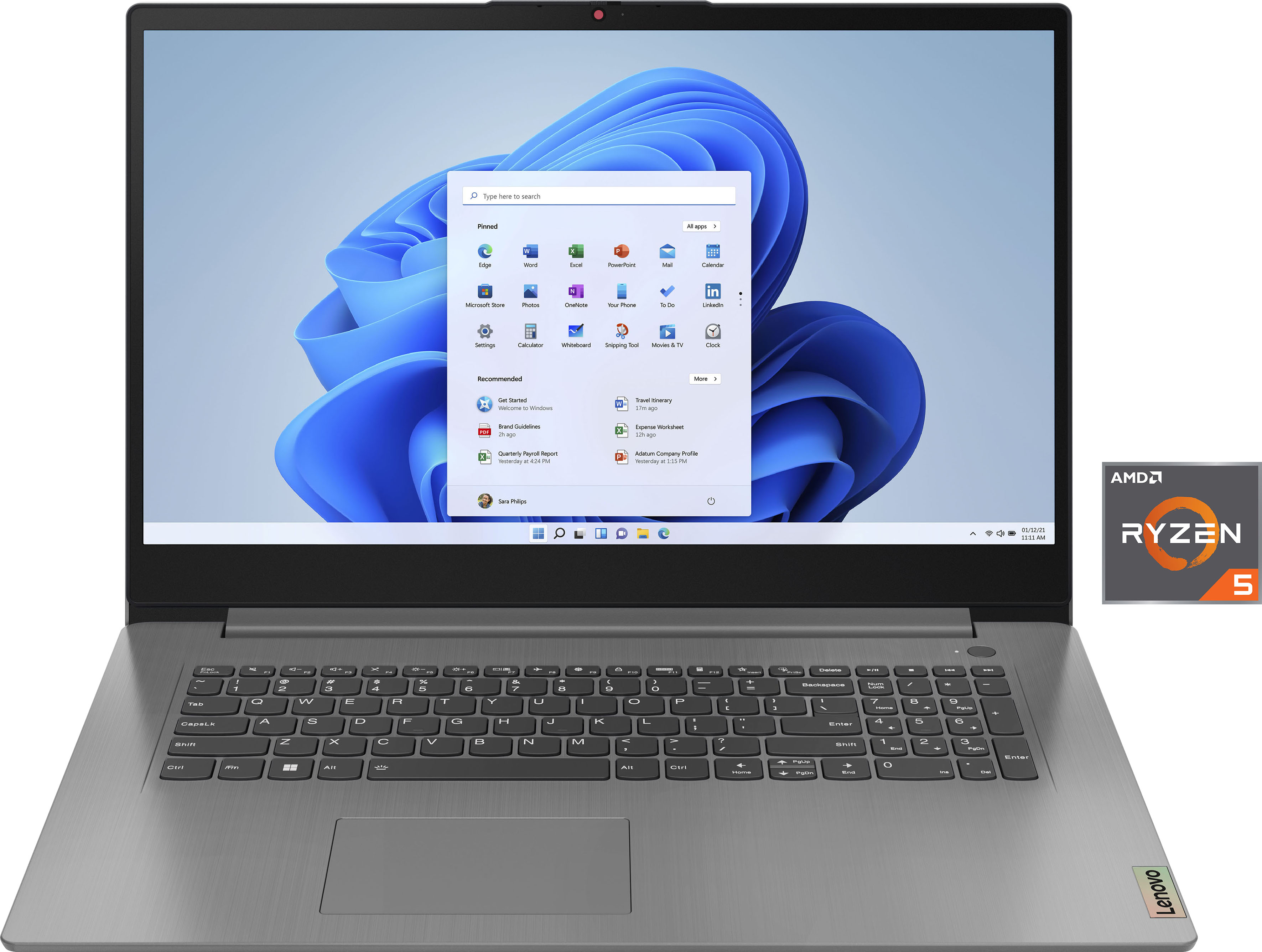 Notebook »IdeaPad 1 15AMN7«, 39,62 cm, / 15,6 Zoll, AMD, Ryzen 5, Radeon™ 610M, 512 GB...