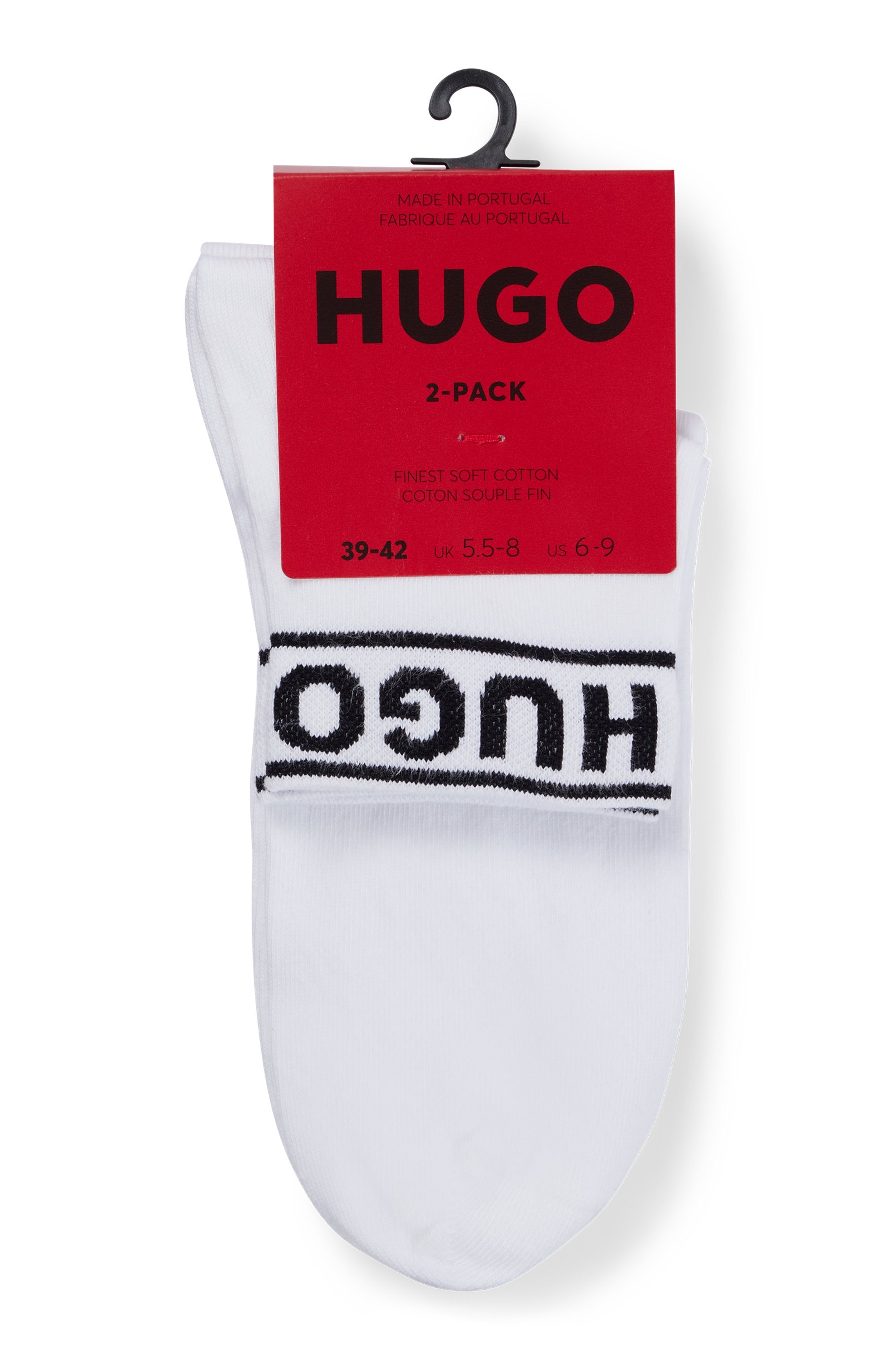 HUGO Underwear Freizeitsocken »2P SH LOGO CC W«, (Set, 2 Paar, 2er), mit Logobund