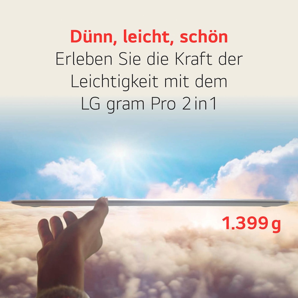 LG Convertible Notebook »Gram Pro 2in1 16"«, 40,6 cm, / 16 Zoll, Intel, Core Ultra 7, ARC, 1000 GB SSD