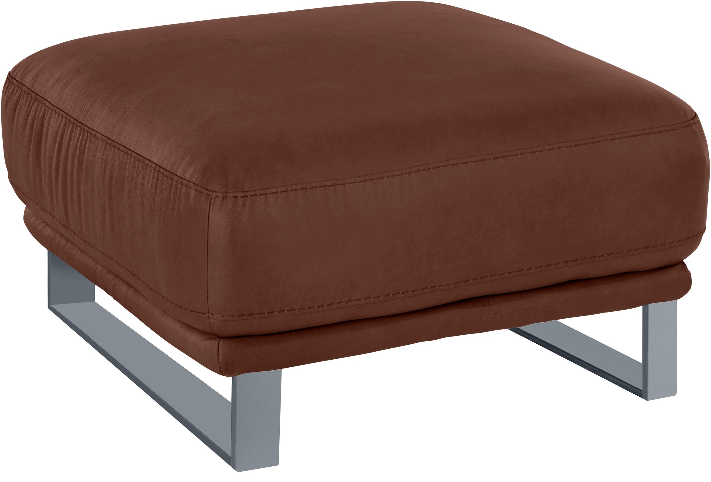 W.SCHILLIG Hocker »montanaa«, mit Metallkufen in Silber matt, Breite 71 cm