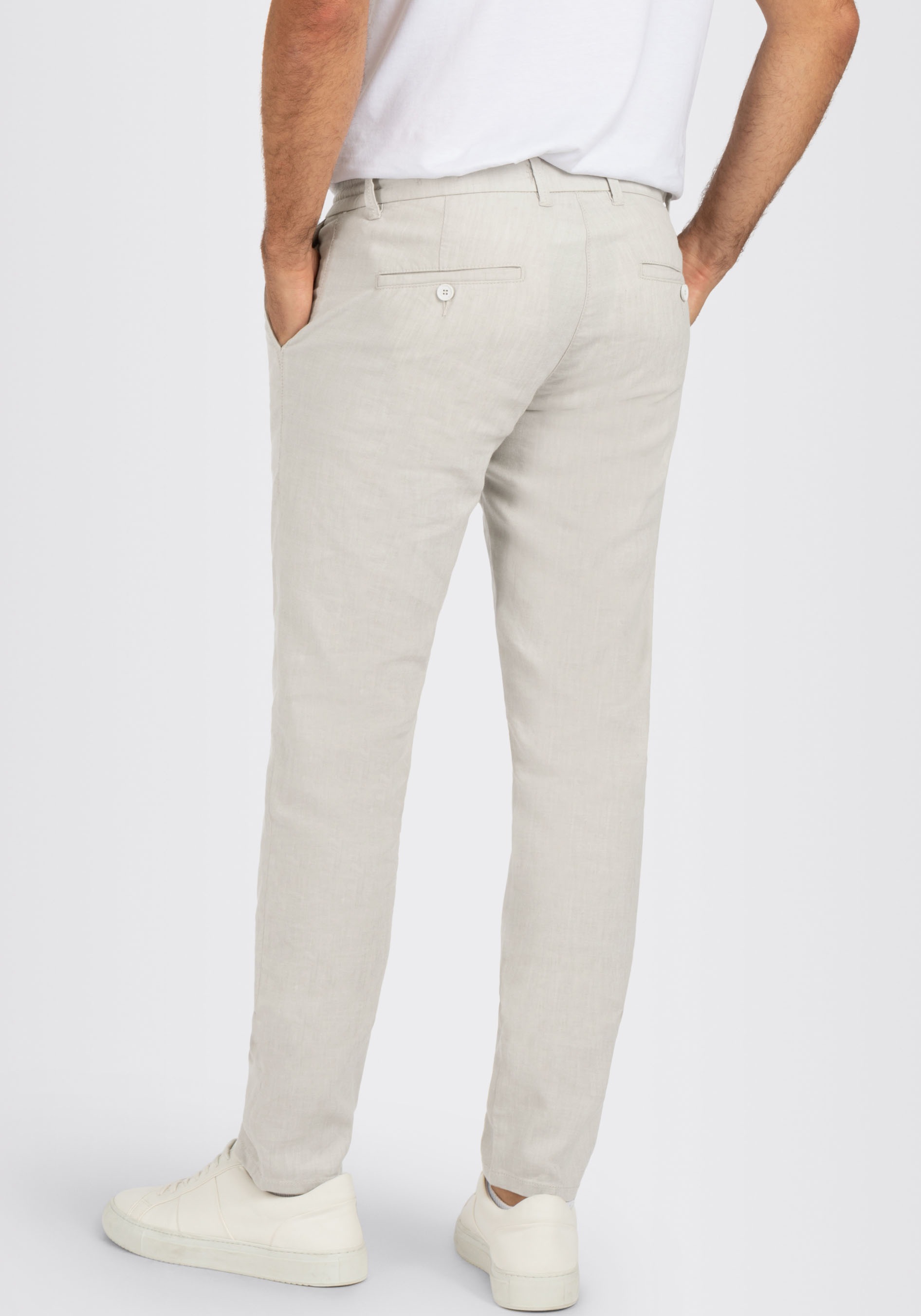 MAC Chinohose »Lennox Sport«  Leinenstruktur