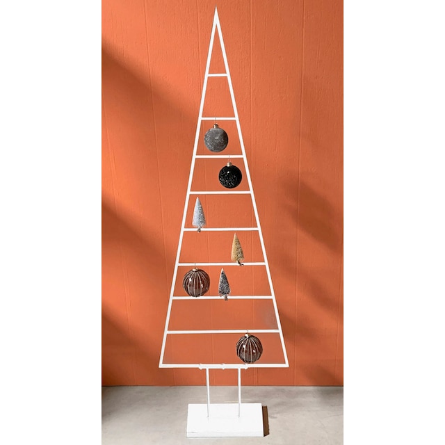 Leonique Weihnachtsbaumkugel »Joscelin, Weihnachtsdeko, Christbaumschmuck«,  (Set, 4 St.), Christbaumkugeln aus Glas, beflockt auf Rechnung kaufen