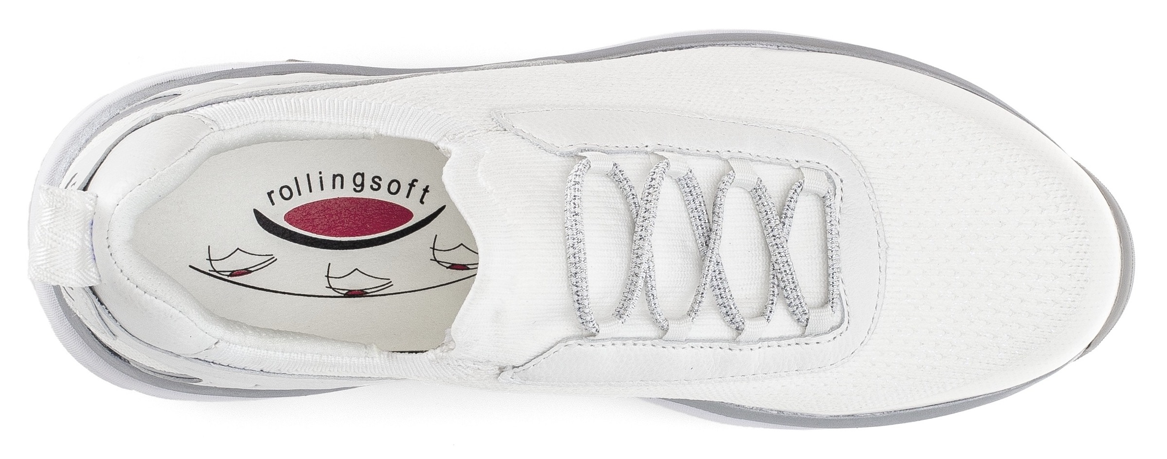 Gabor Rollingsoft Slip-On Sneaker, Freizeitschuh, Halbschuh, Slipper mit Gummizug für guten Sitz